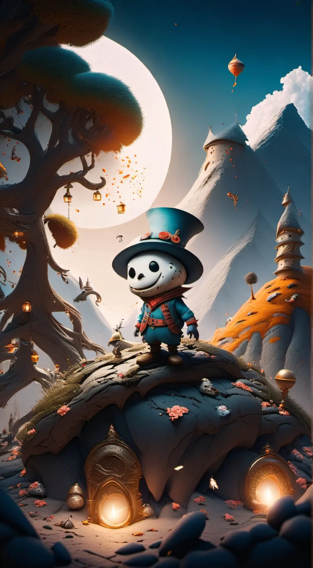 ai character: WillysWonderland background