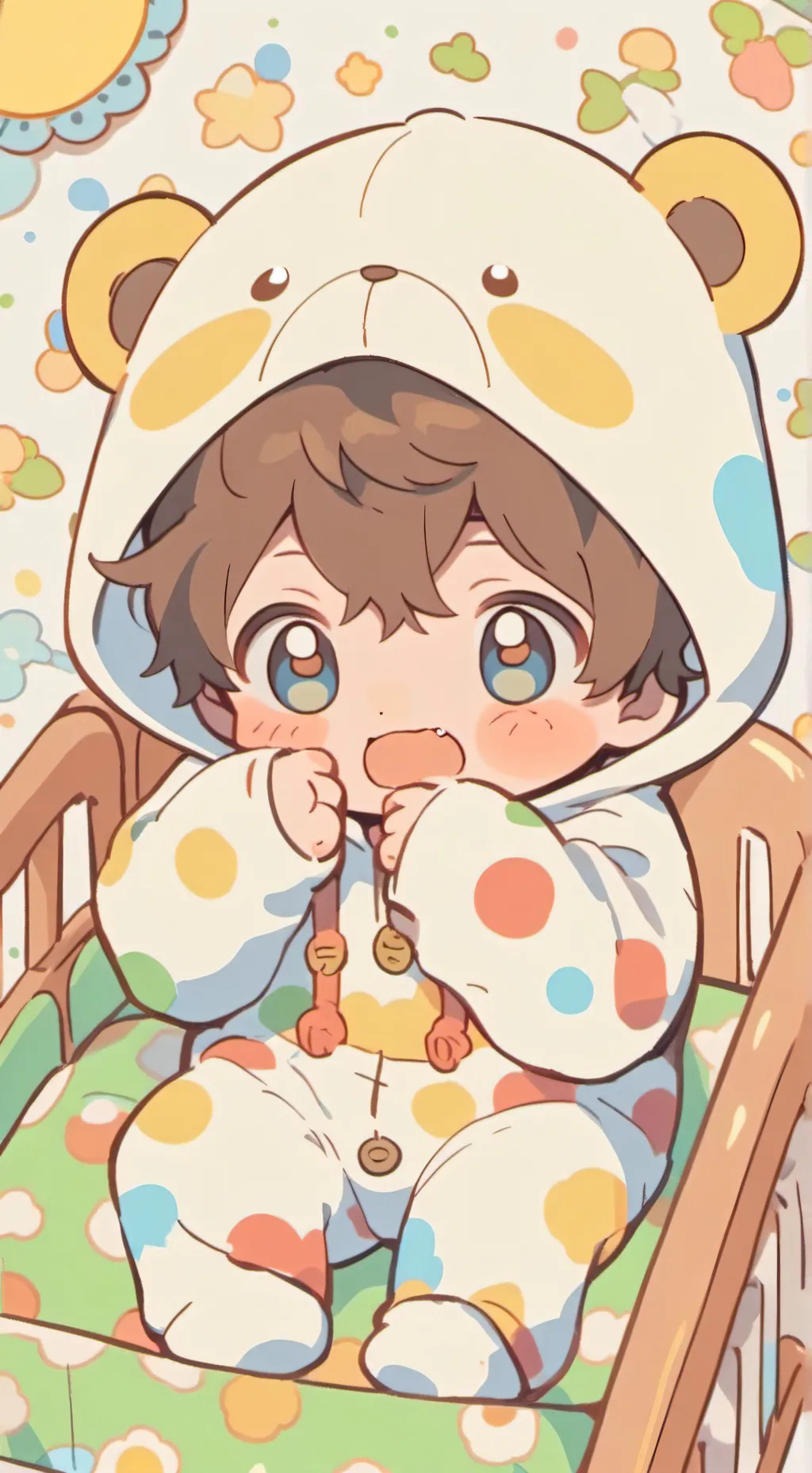 ai character: baby boy background