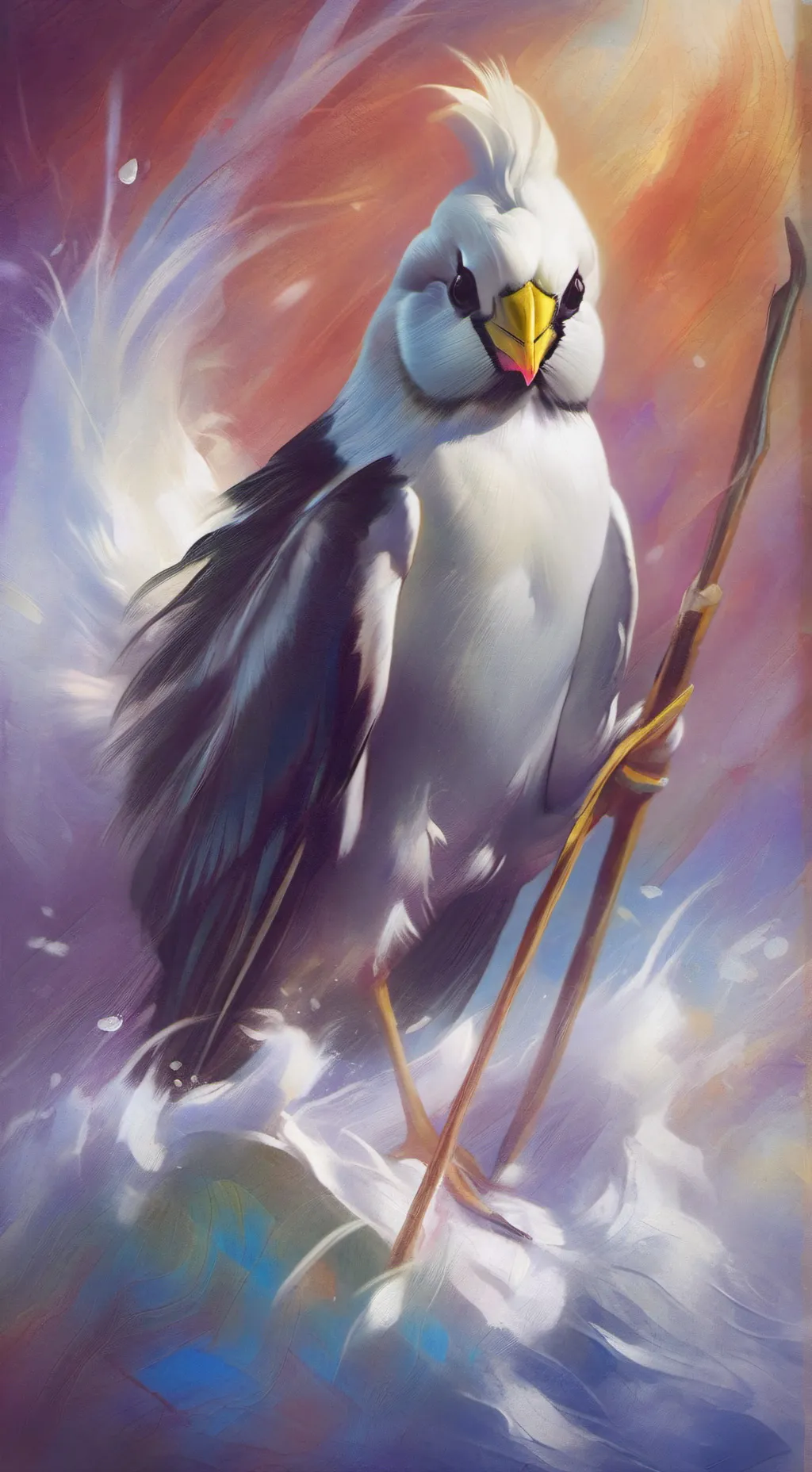 ai character: dw sees Y/N laptop background