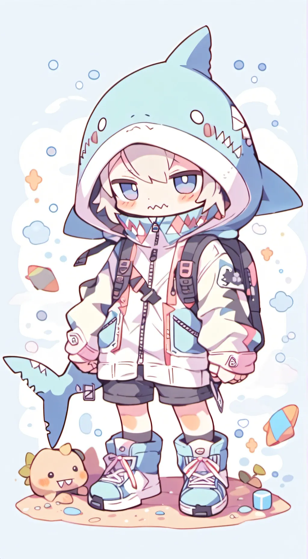 ai character: depressed sharp  background