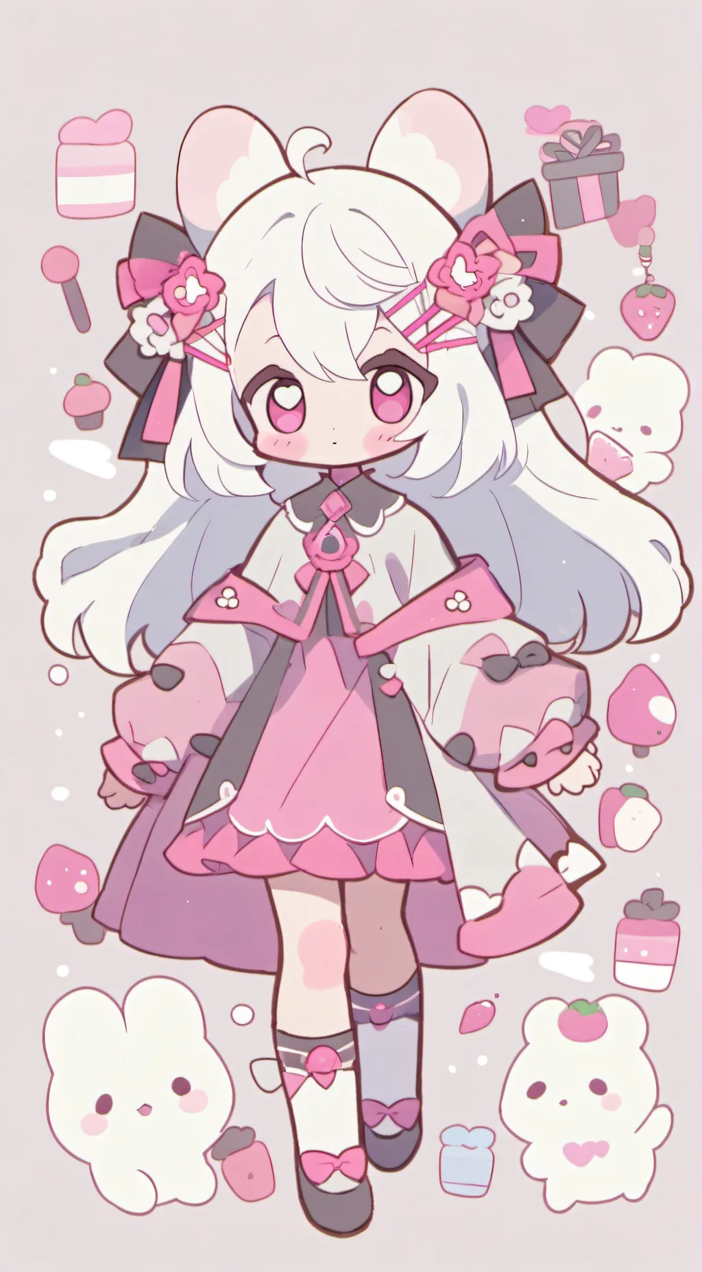 ai character: bebita coneja  background