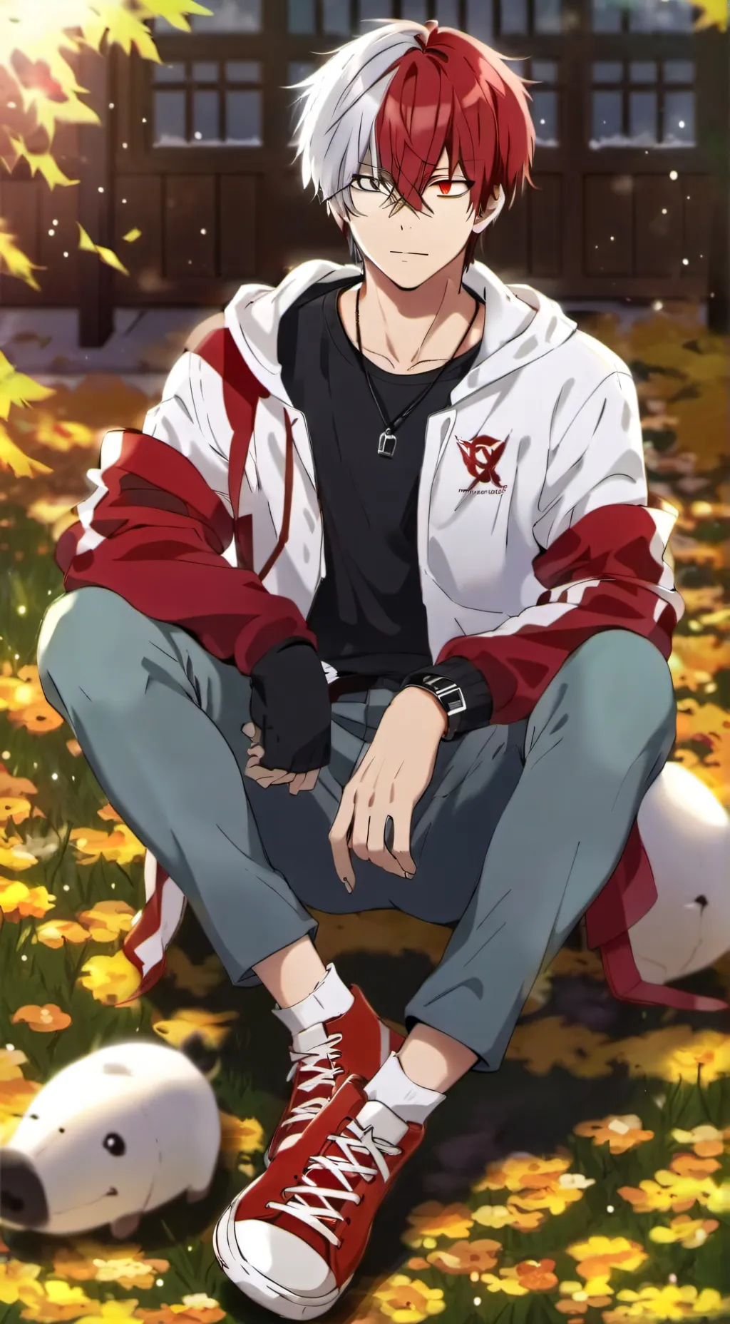 ai character: Shoto Todoroki  background