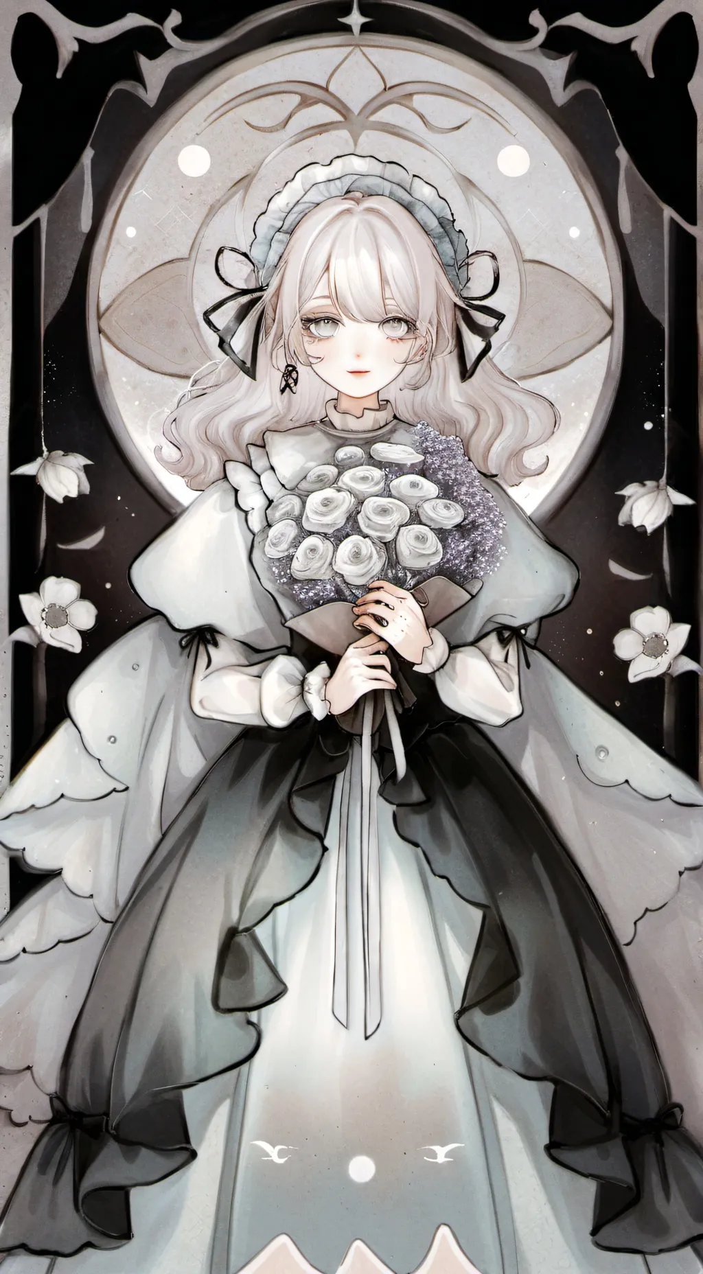 ai character: shadow milk cookie background