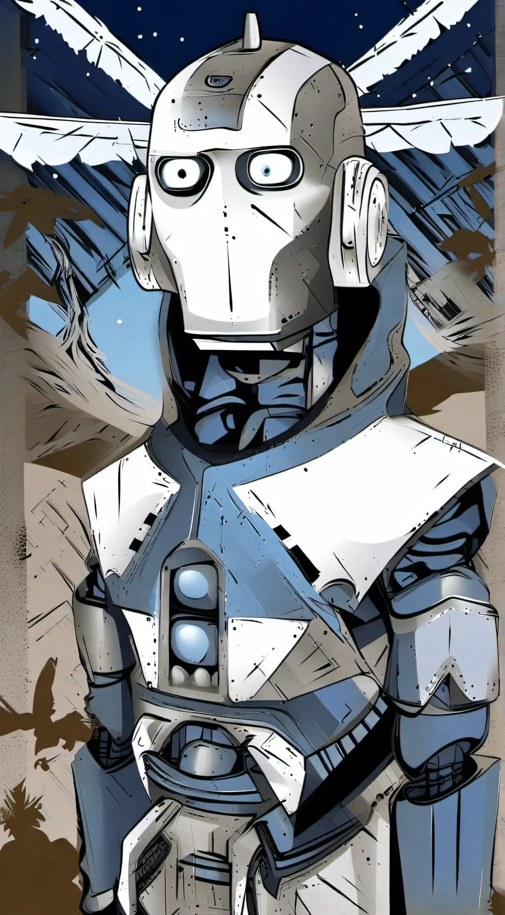 ai character: dandy wolrdbullyin background