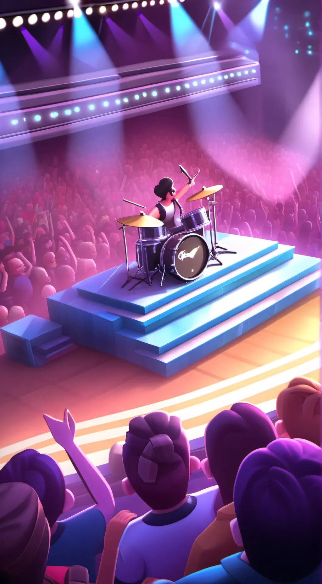 ai character: Summer Rock Festa background