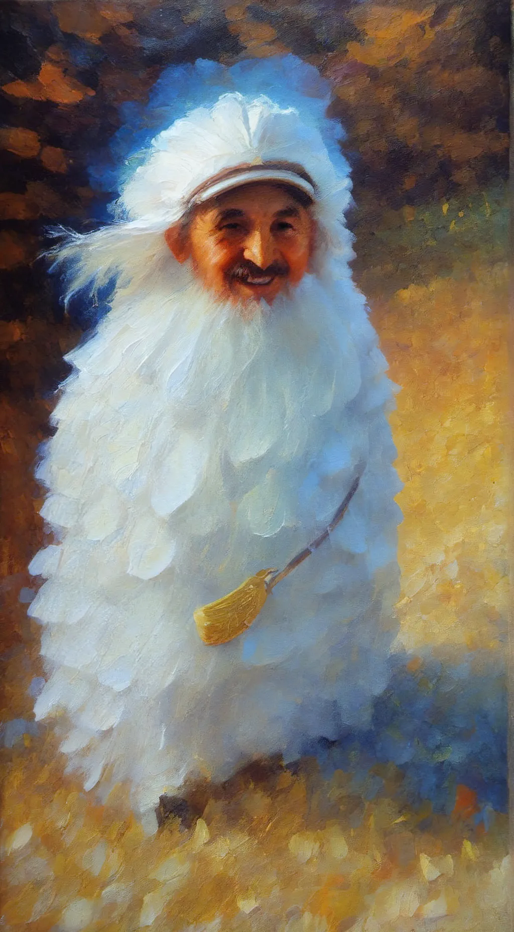 ai character: The man of feather background