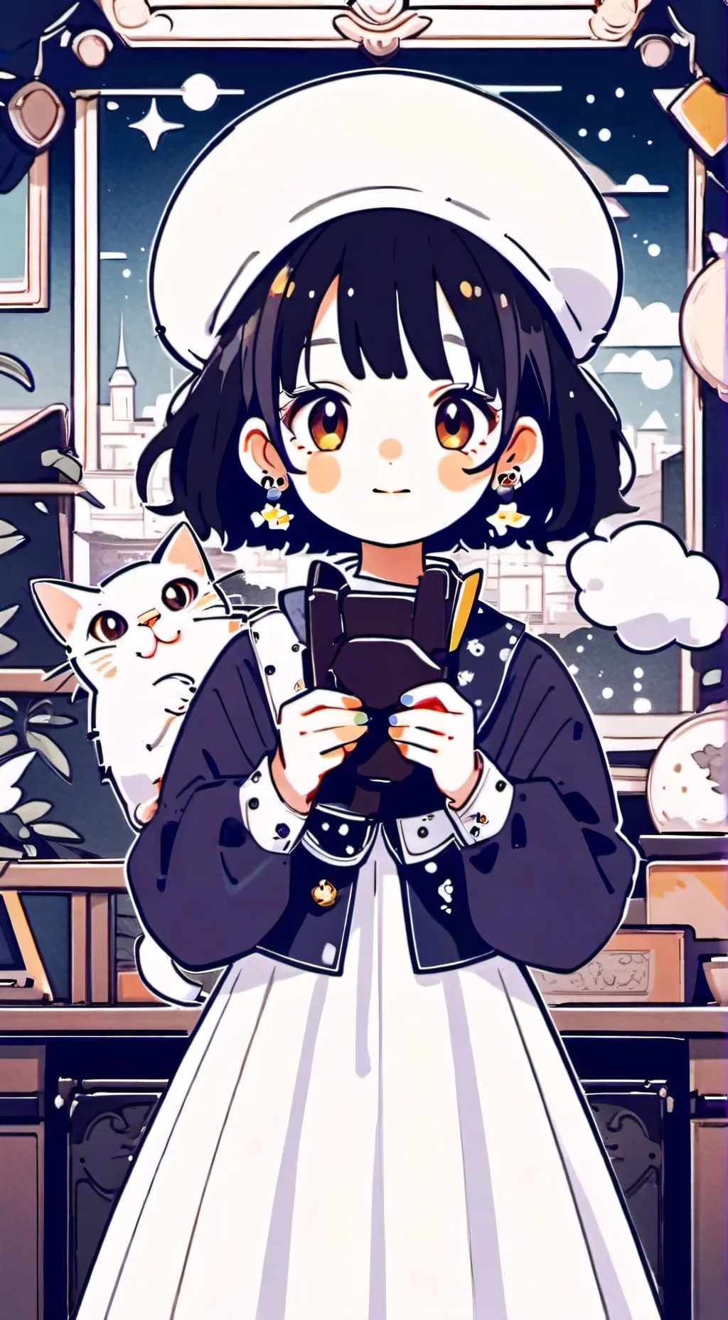 ai character: чиби Вика  background