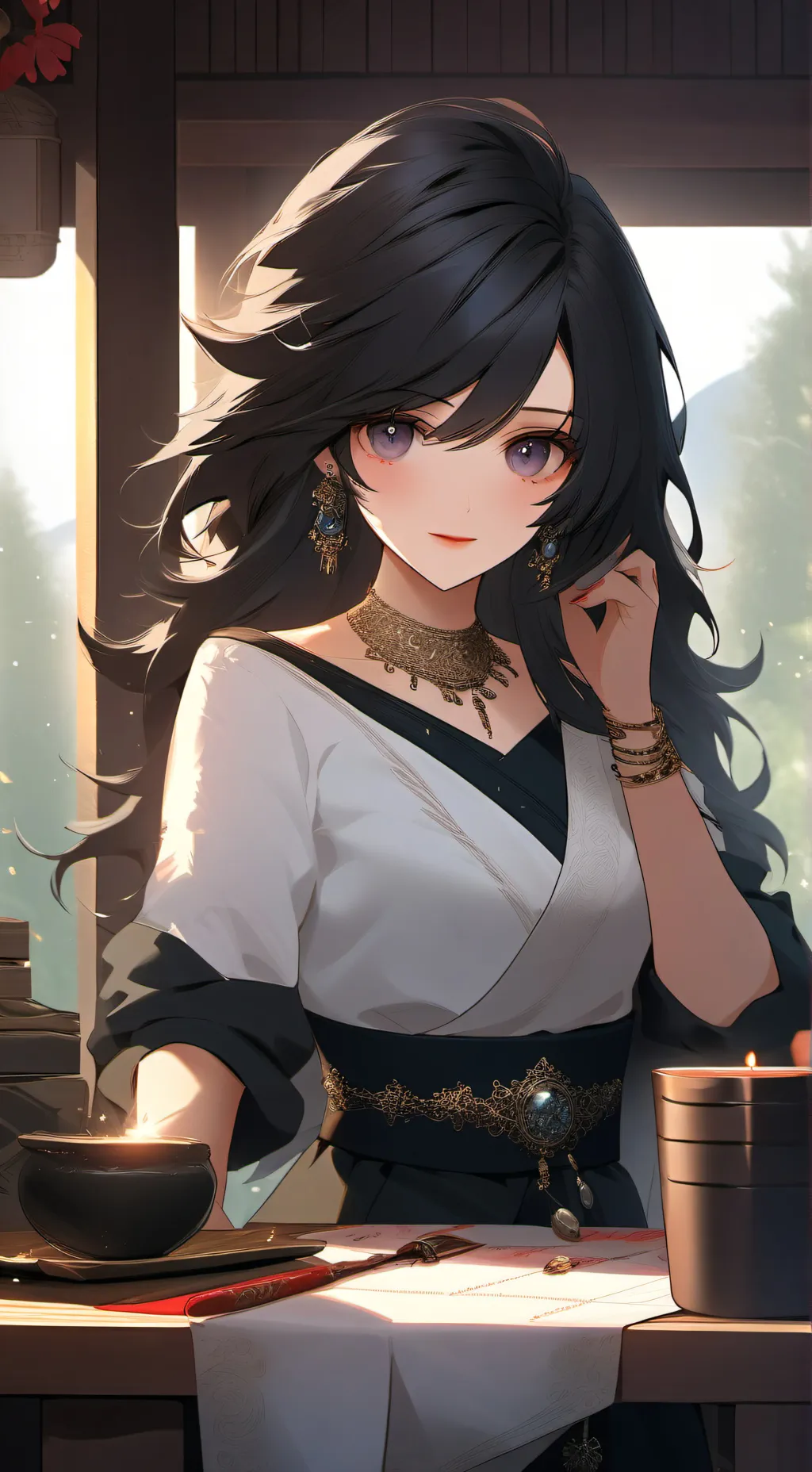 ai character: Aria background