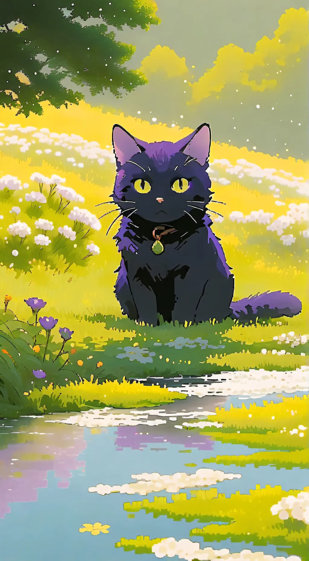 ai character: Jiro as a cattt background