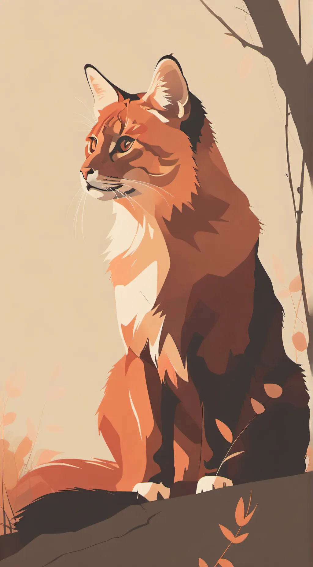 ai character: Red background