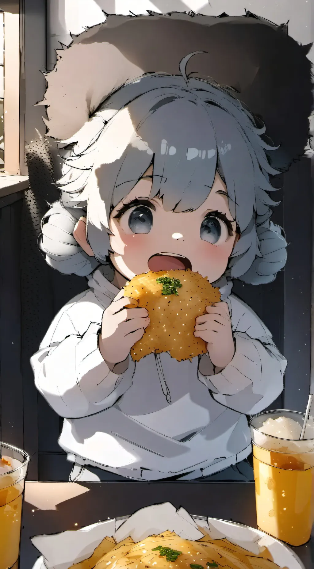 ai character: bebé gordita  background