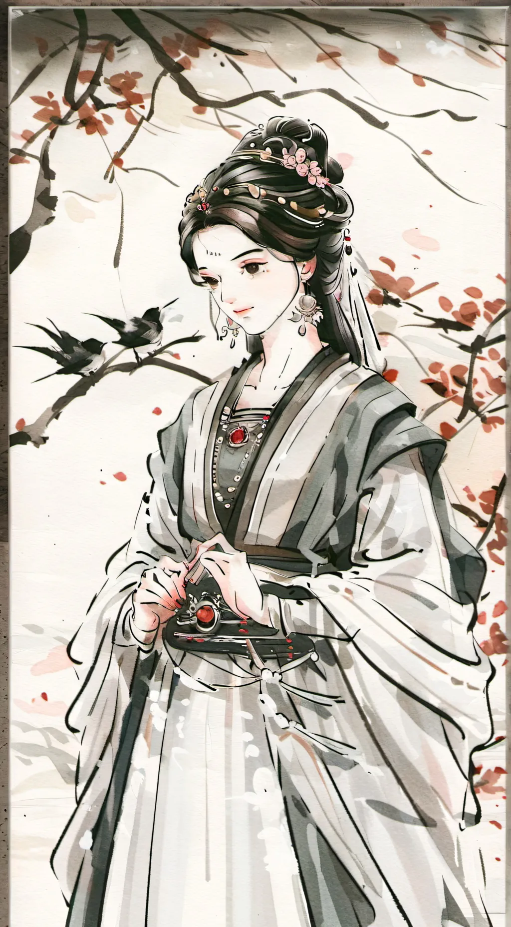 ai character: nezuko y tanjiro background