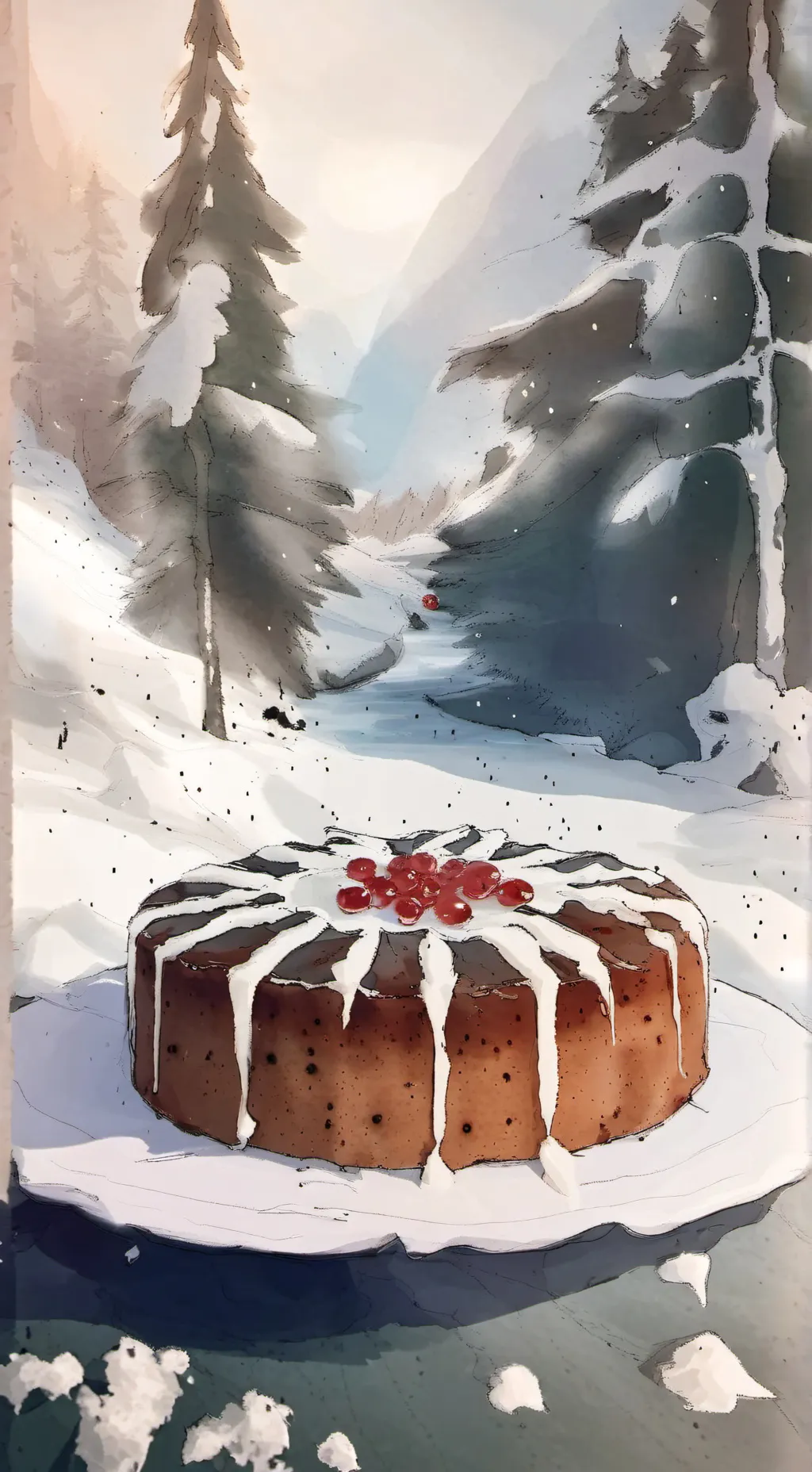 ai character: fruitcake  background