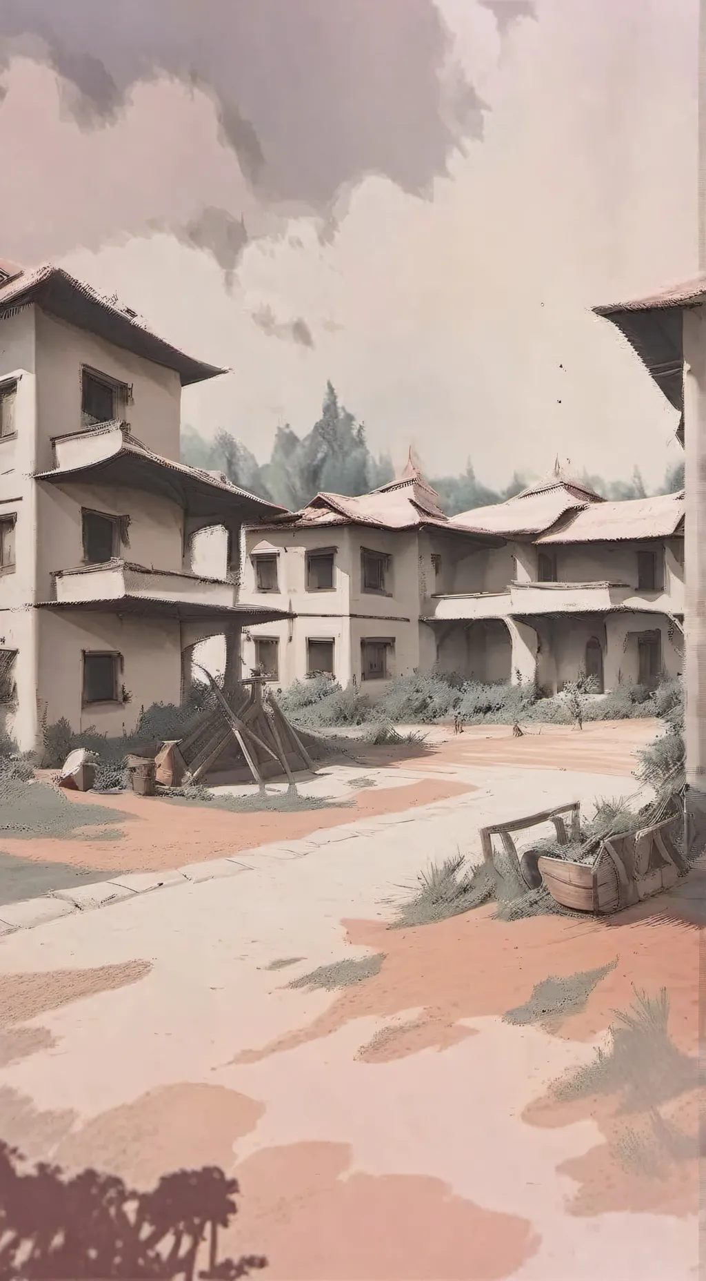 ai character: KNY Orphanage background