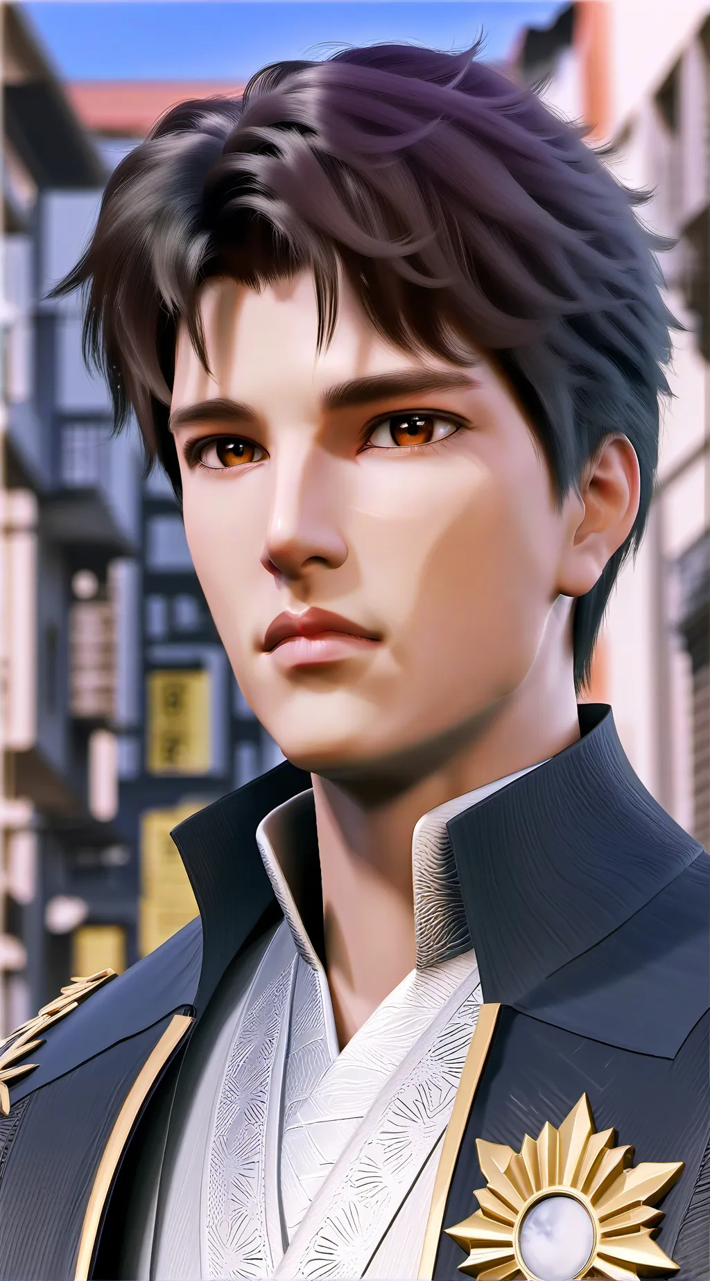 ai character: Jeffrey  background