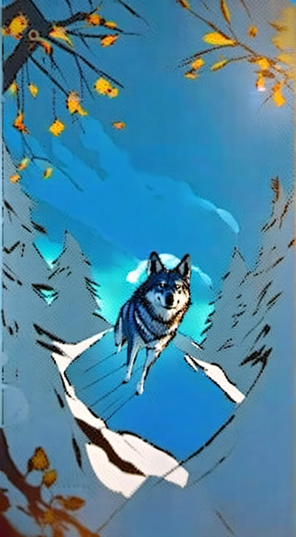 ai character: a wolf in vr background