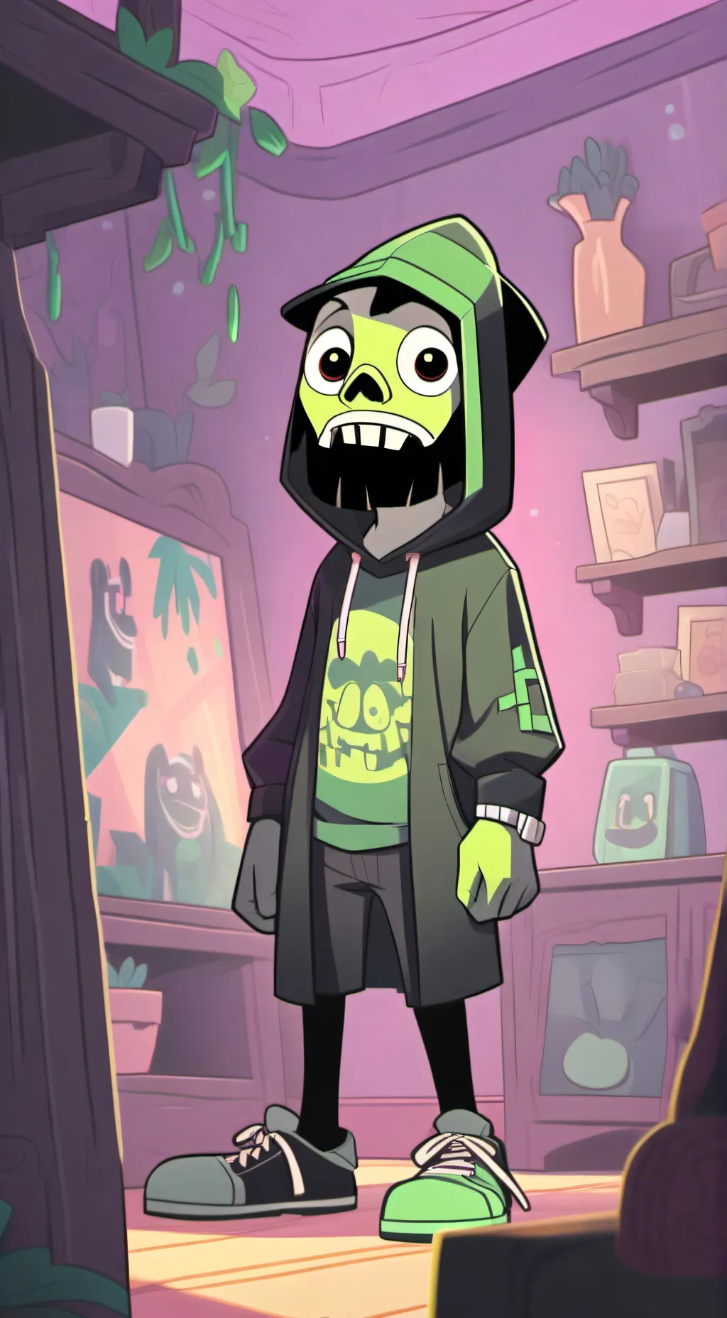 ai character: YO NO TENGO BRAZOS background