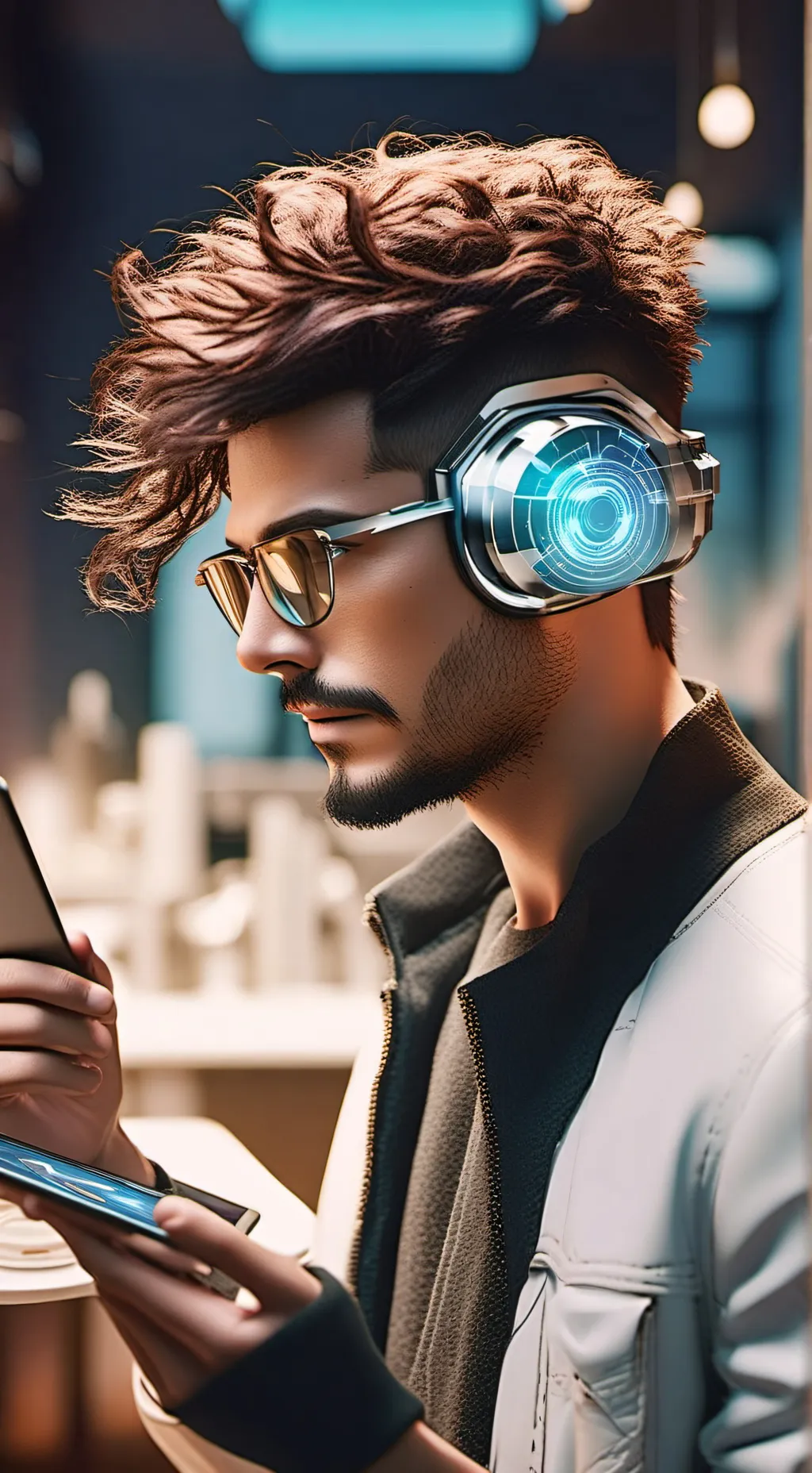 ai character: The Virtual Reality Barista background