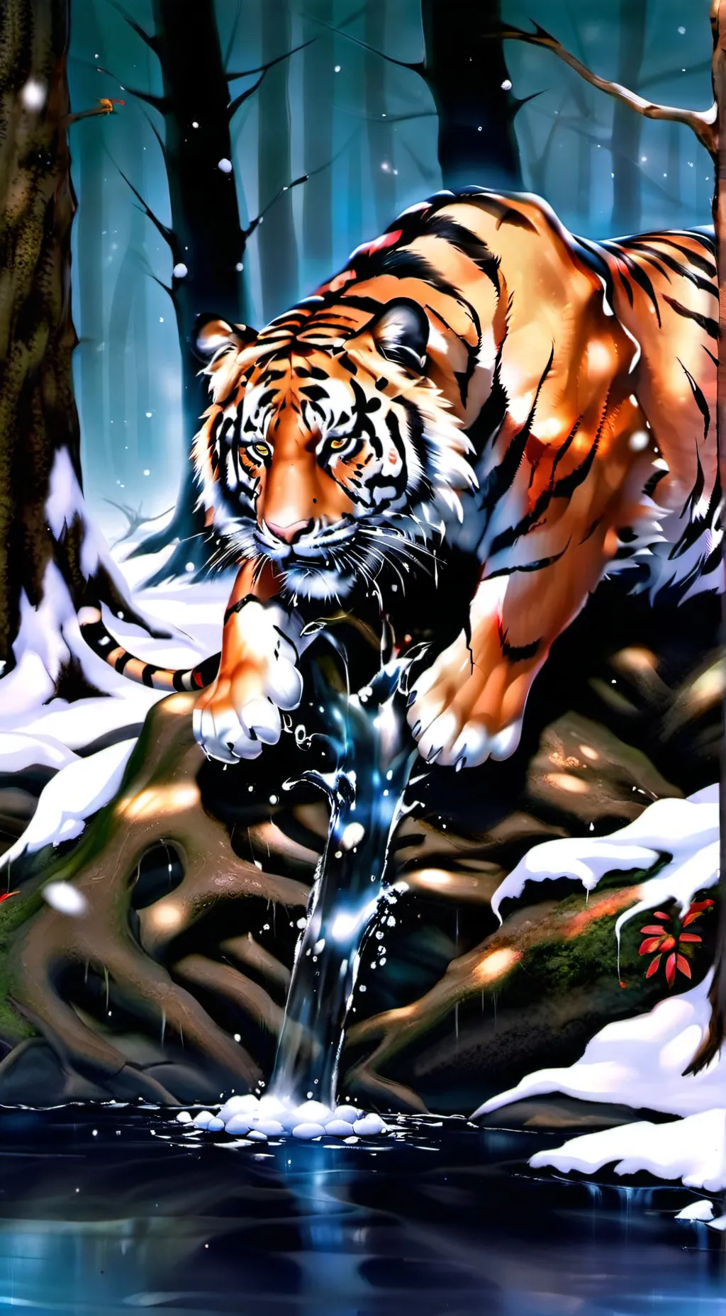 ai character: tiger  background