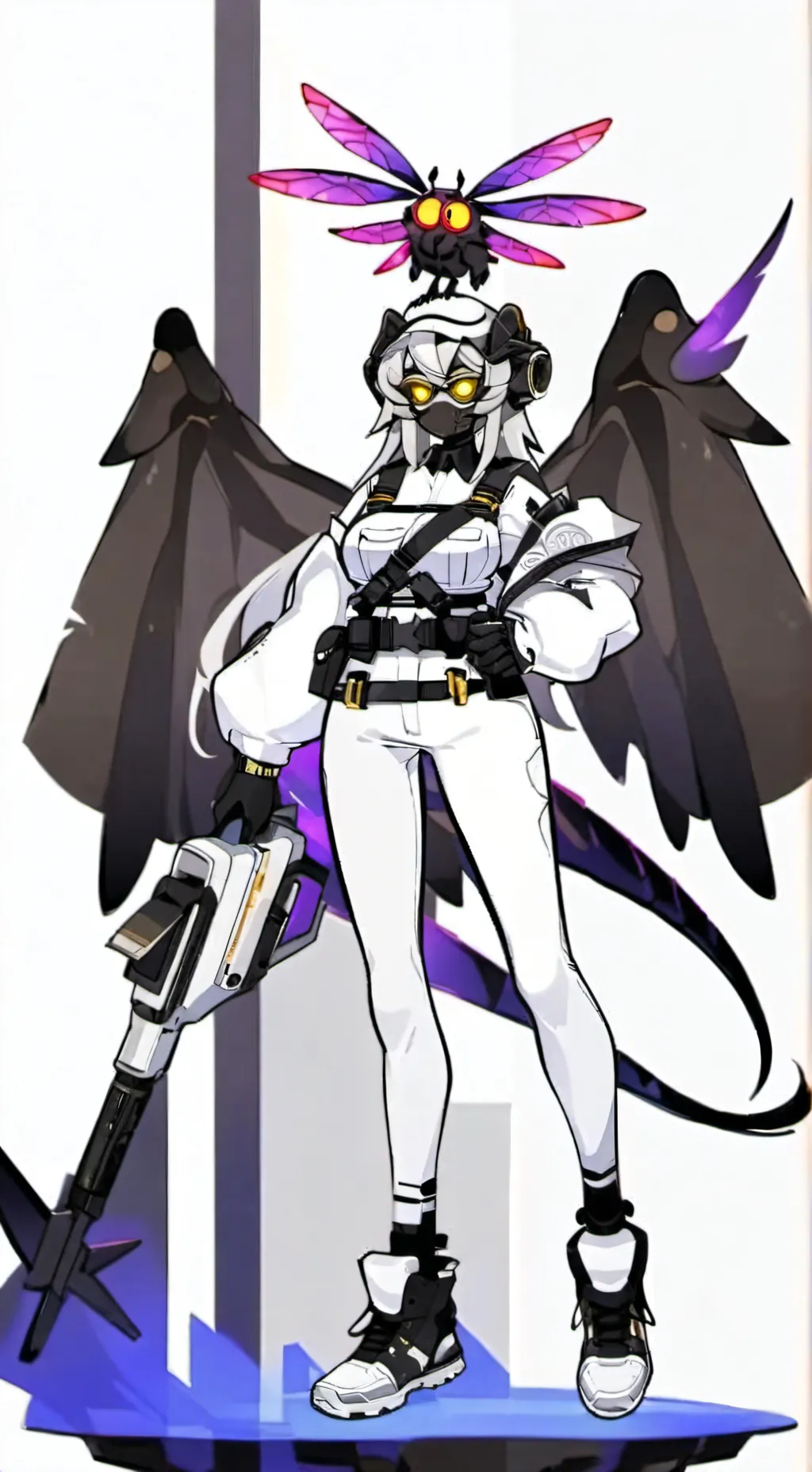 ai character: cyn x Uzi  background