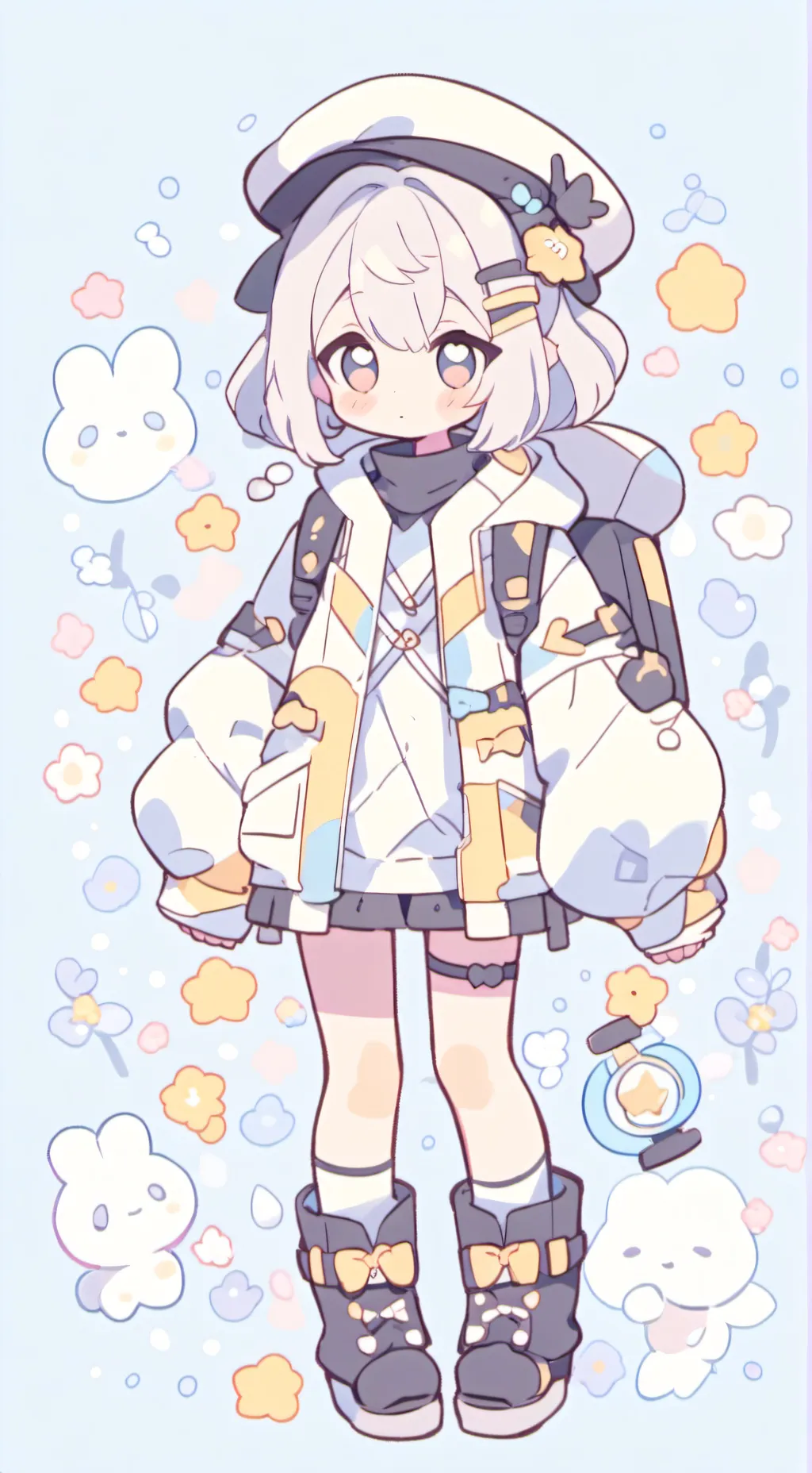 ai character: Violet beaguarde background