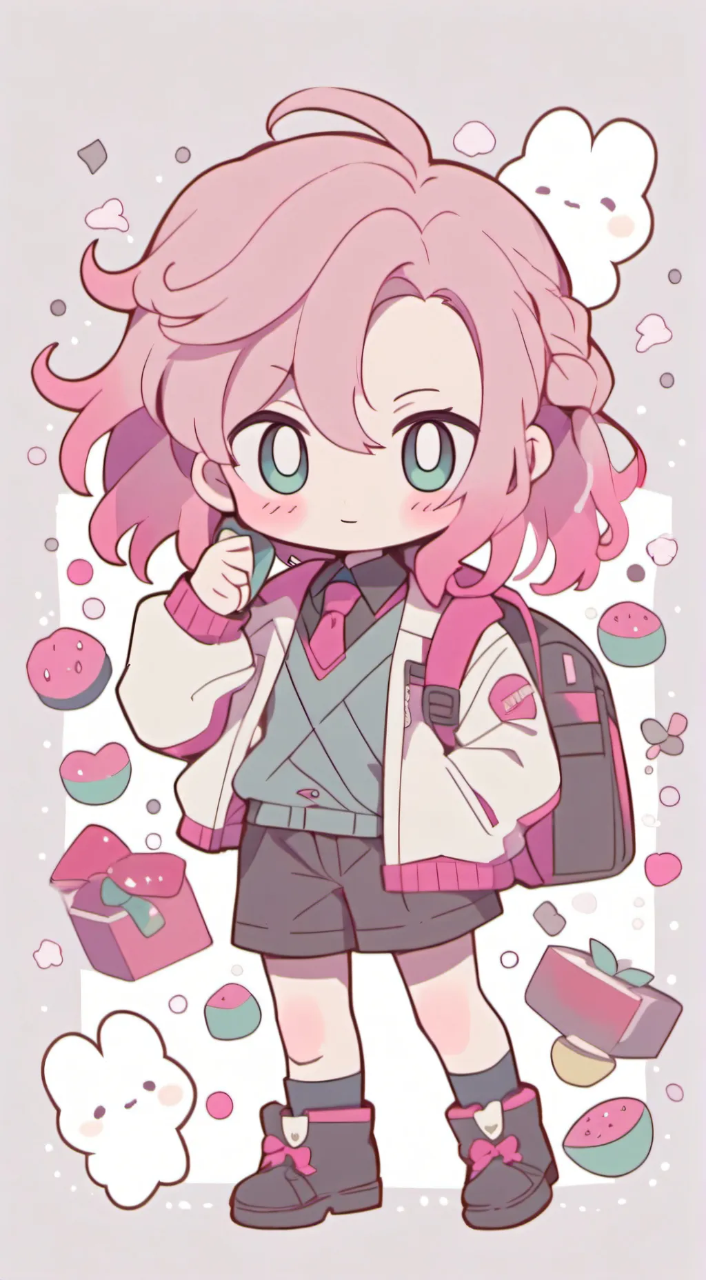 ai character: mha happy background