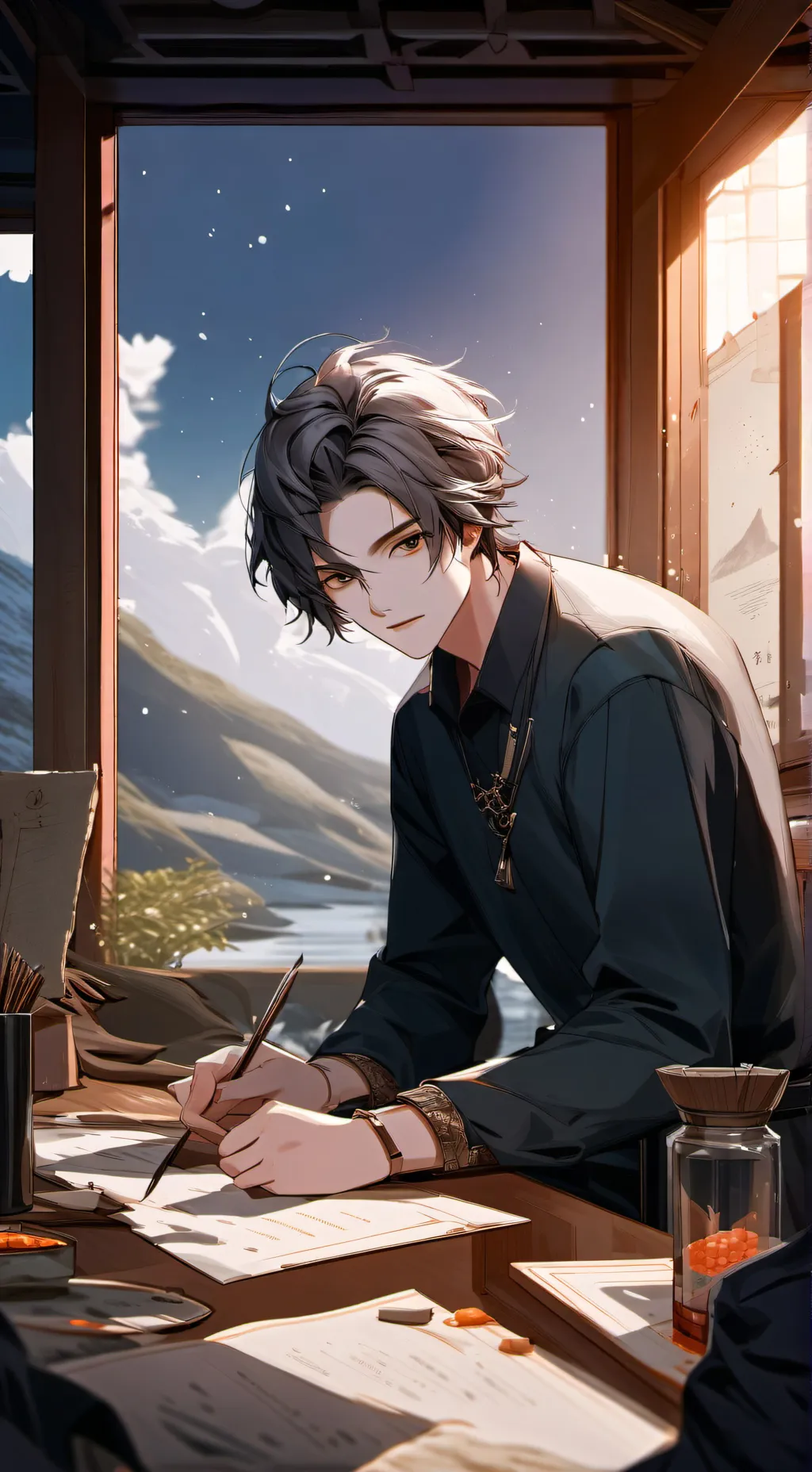 ai character: boys only school background