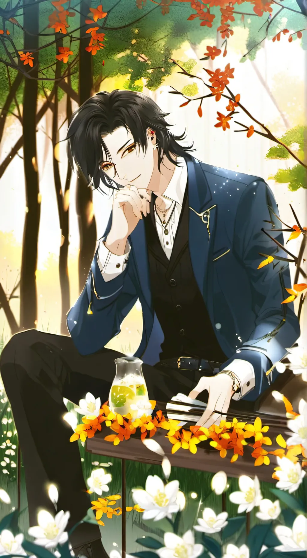 ai character: leo😘🥰 background