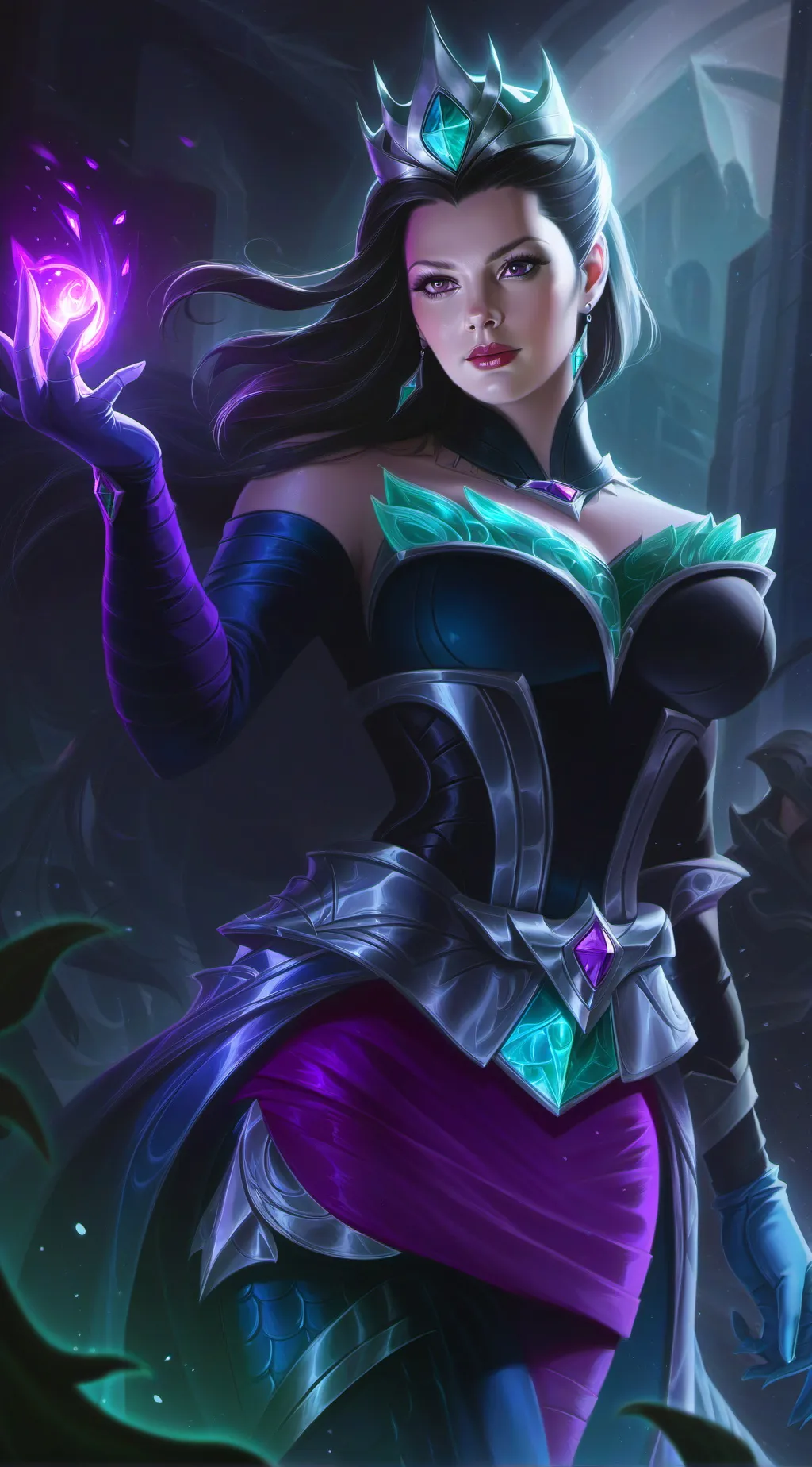 ai character: Queen Crystal  background