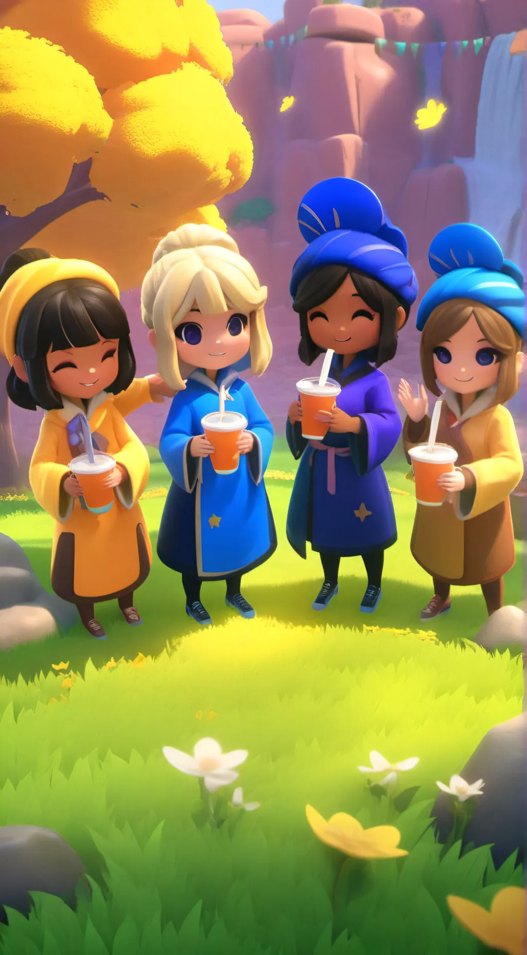 ai character: dramtic group background