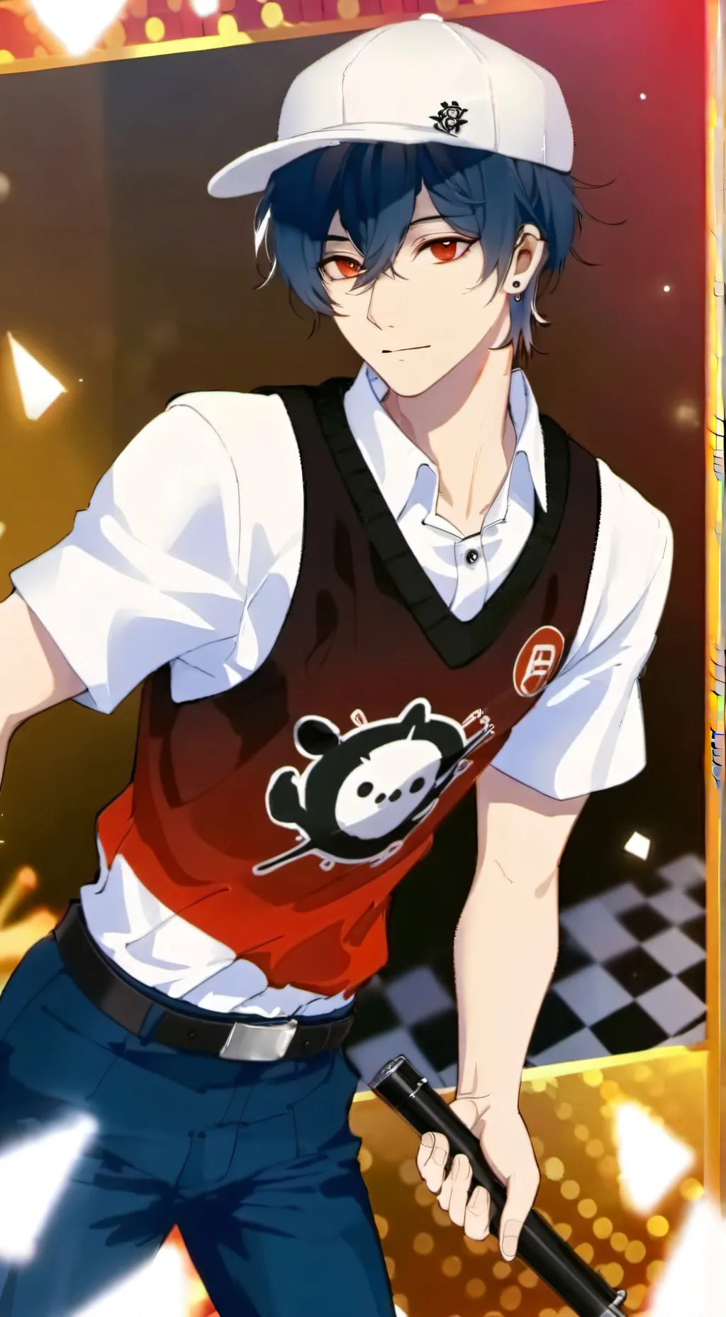 ai character: HELLO HOUSE background