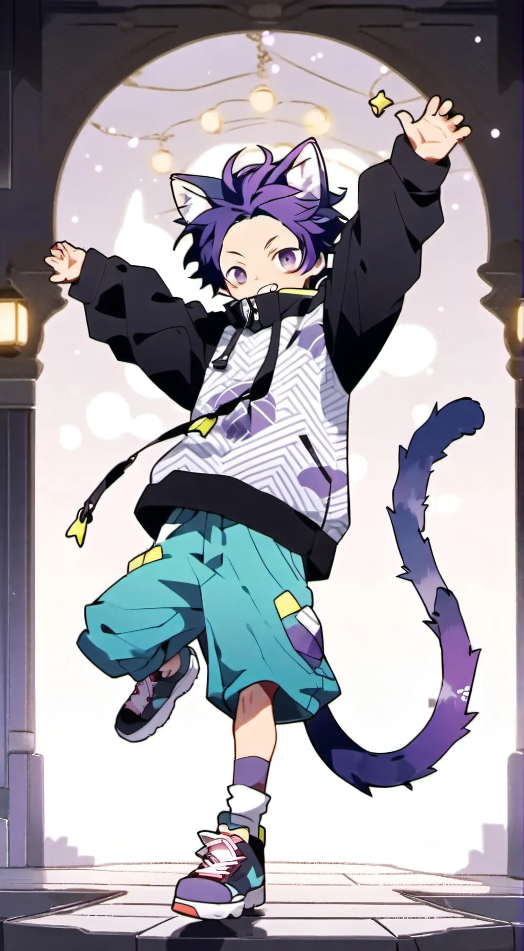 ai character: shinso(cat hybrid) background