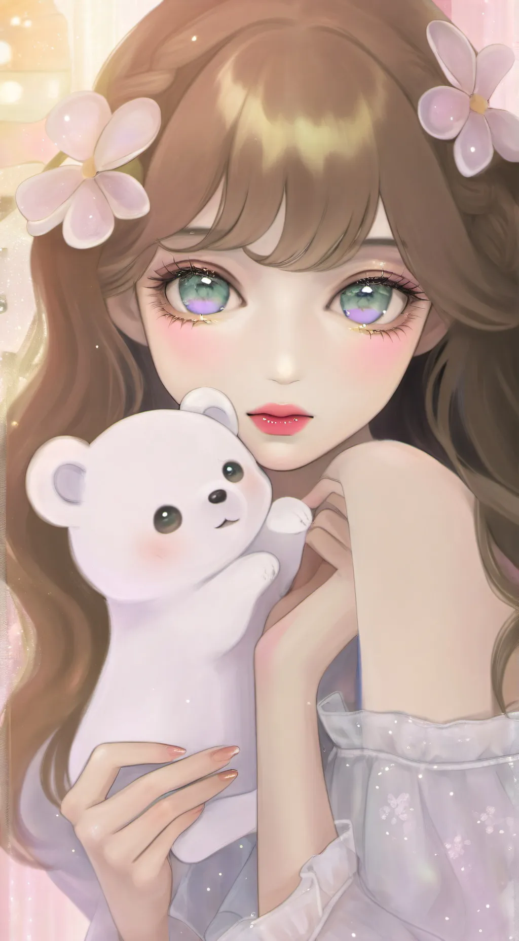 ai character: Nabi y santi background