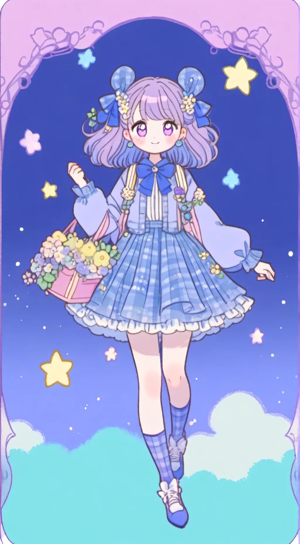 ai character: Red hair Girl  background