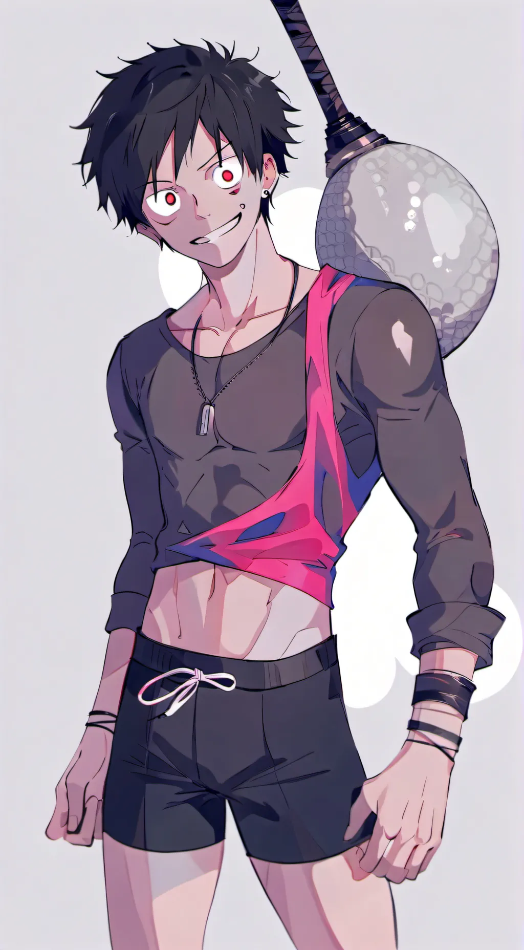 ai character: sexy Luffy background