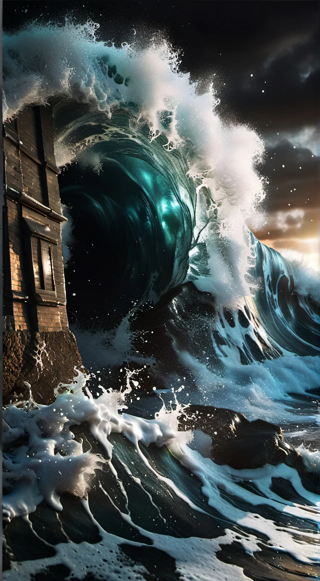 ai character: Tidal wave background