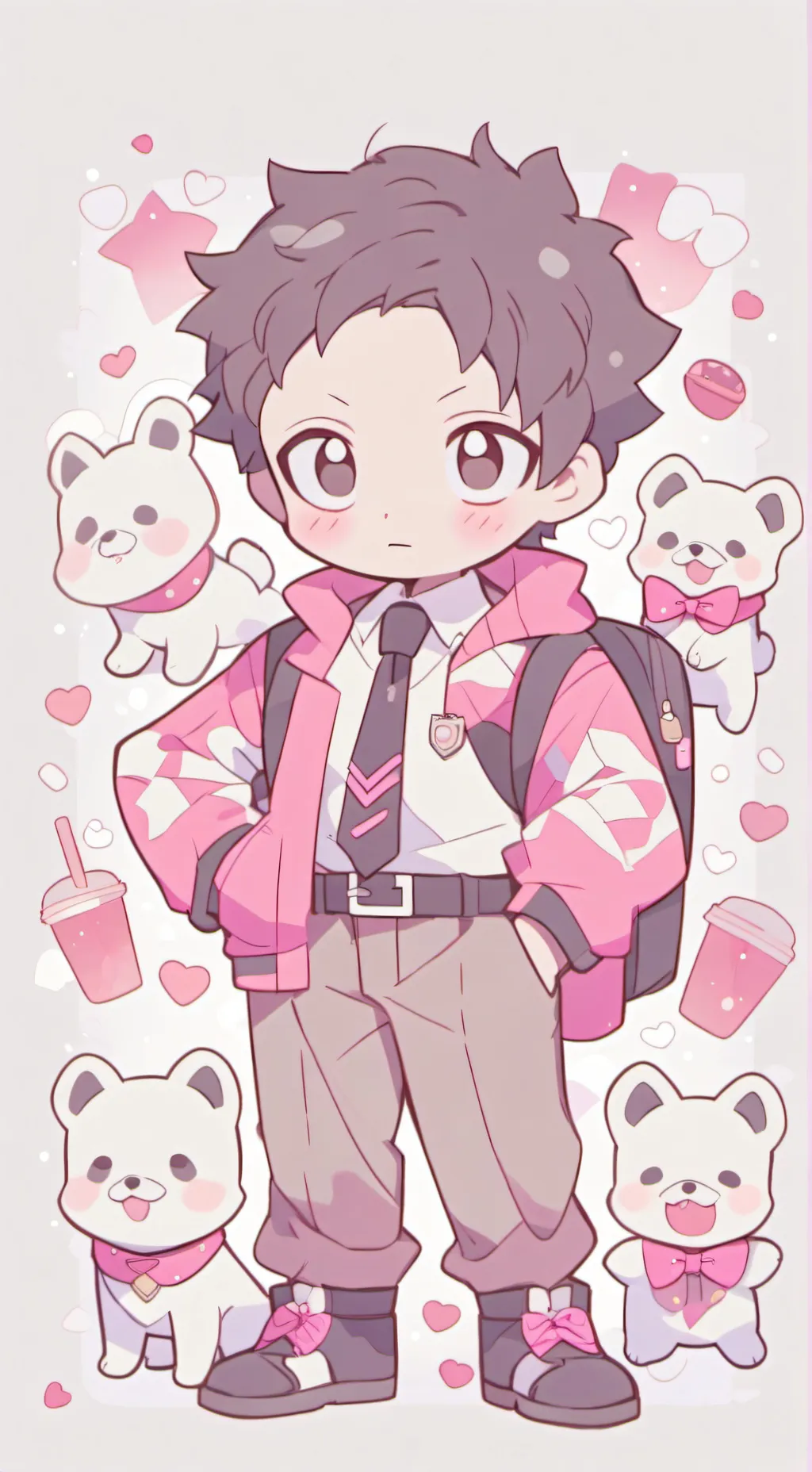 ai character: SC but people  background