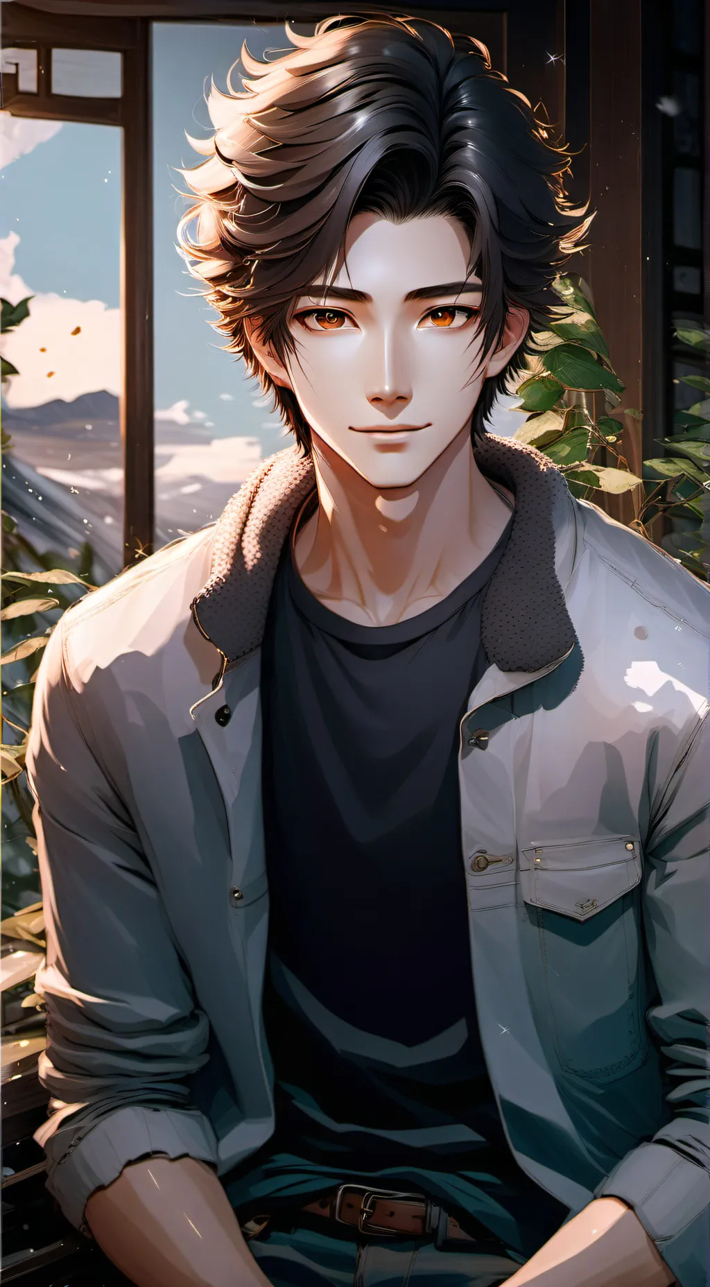 ai character: Cute Brother background