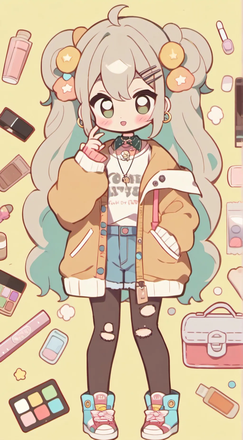 ai character: Nail salon background