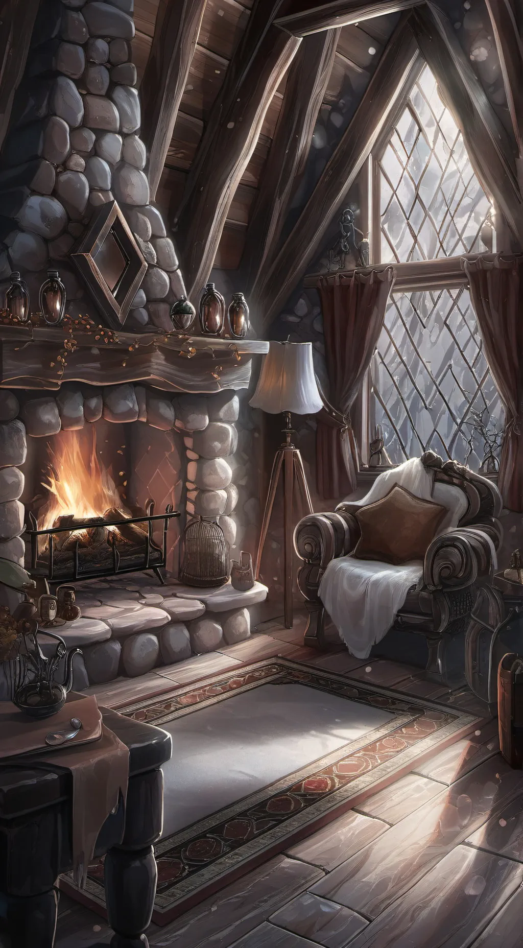 ai character: Cabin Spirit background