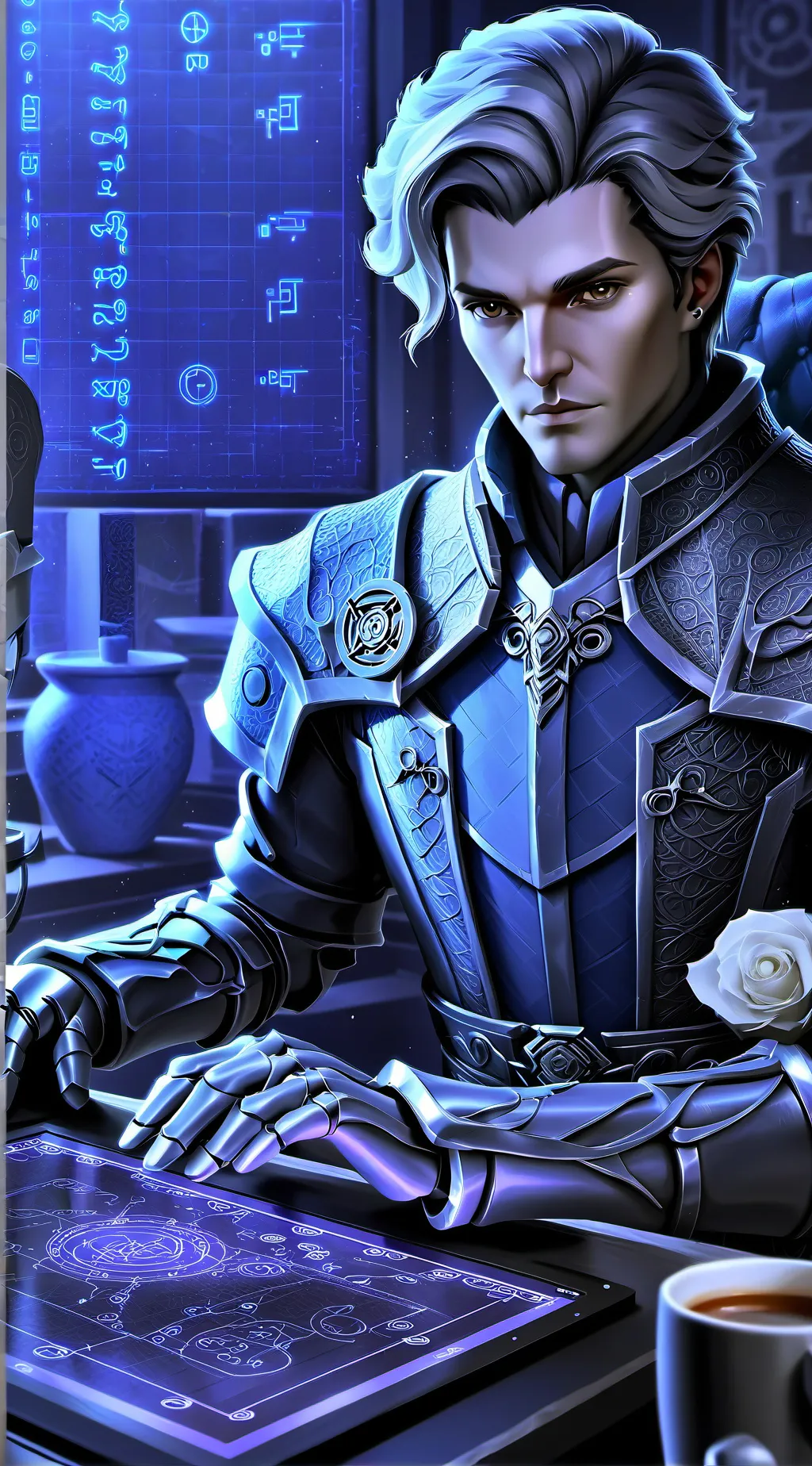ai character: Sigma Wizzler Enigma background