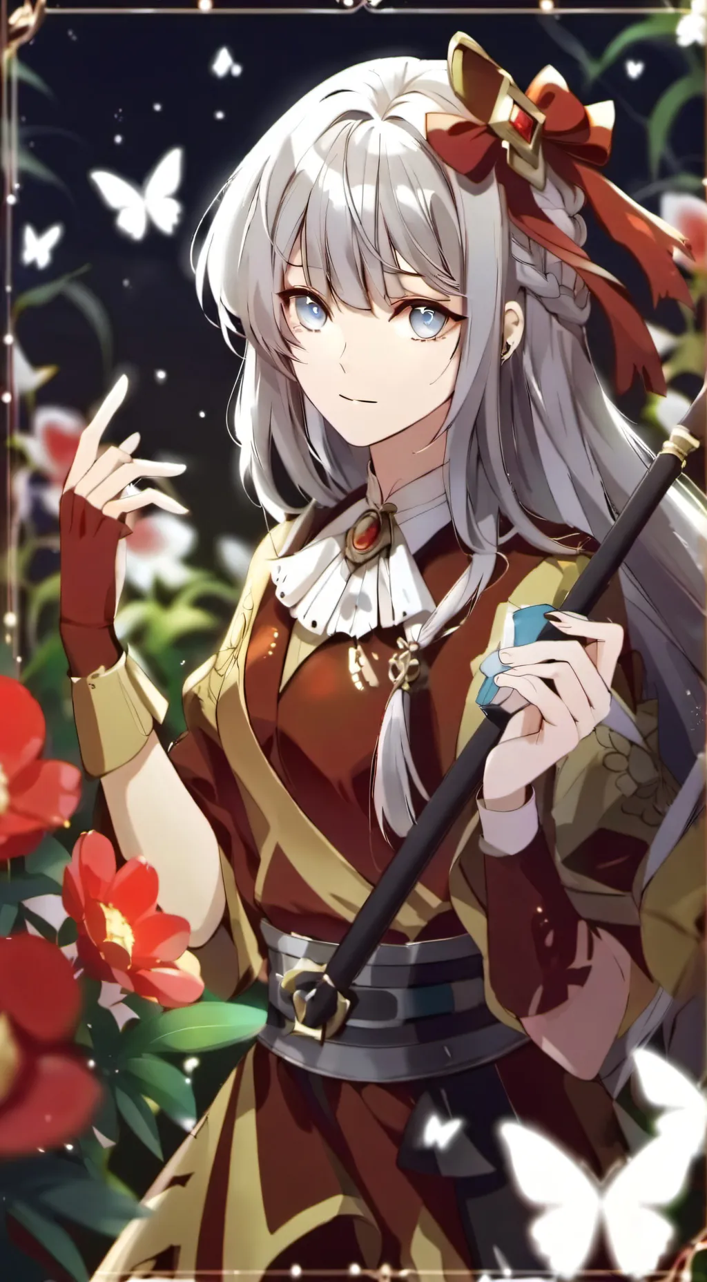 ai character: crystal background