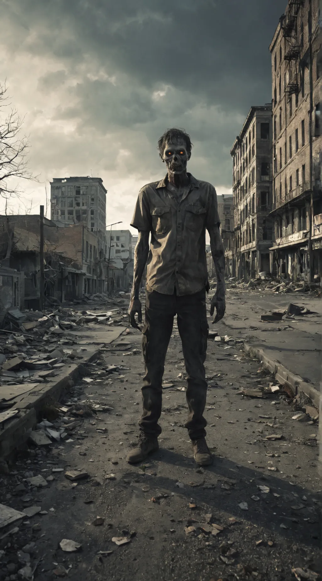 ai character: zombie survivor background