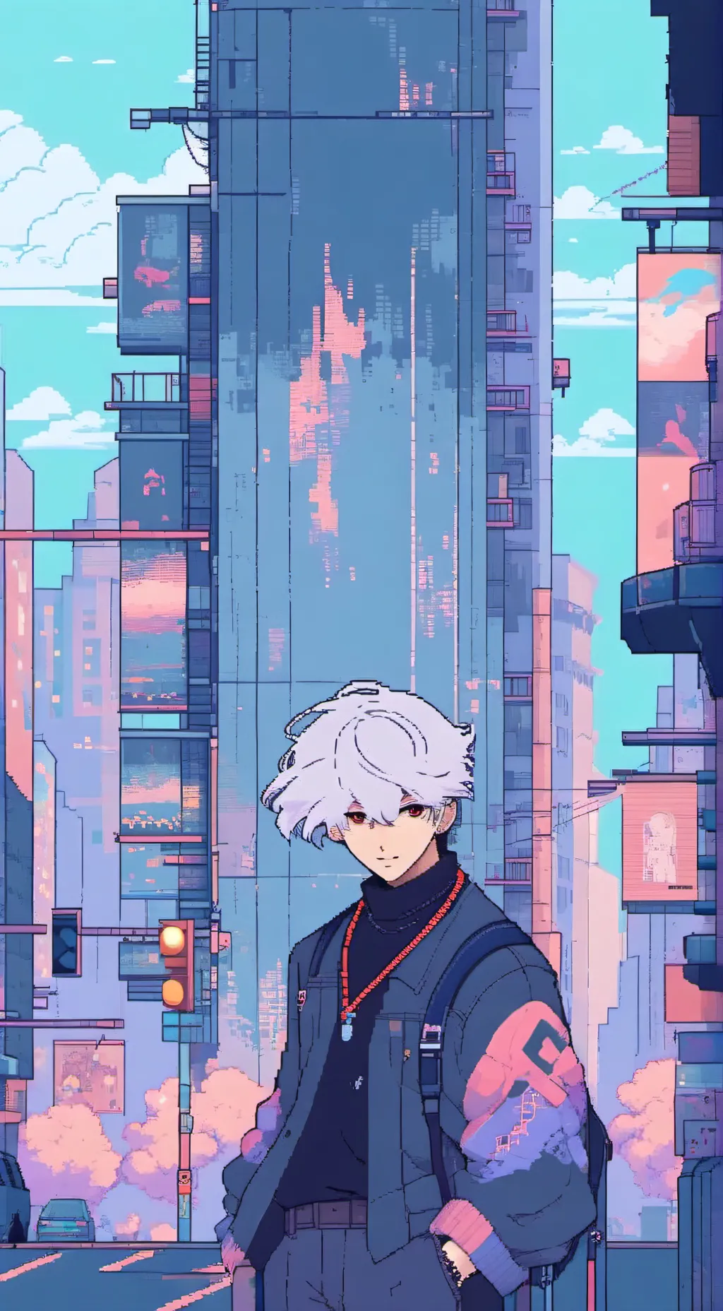 ai character: Gojo✌️✌️✌️ background