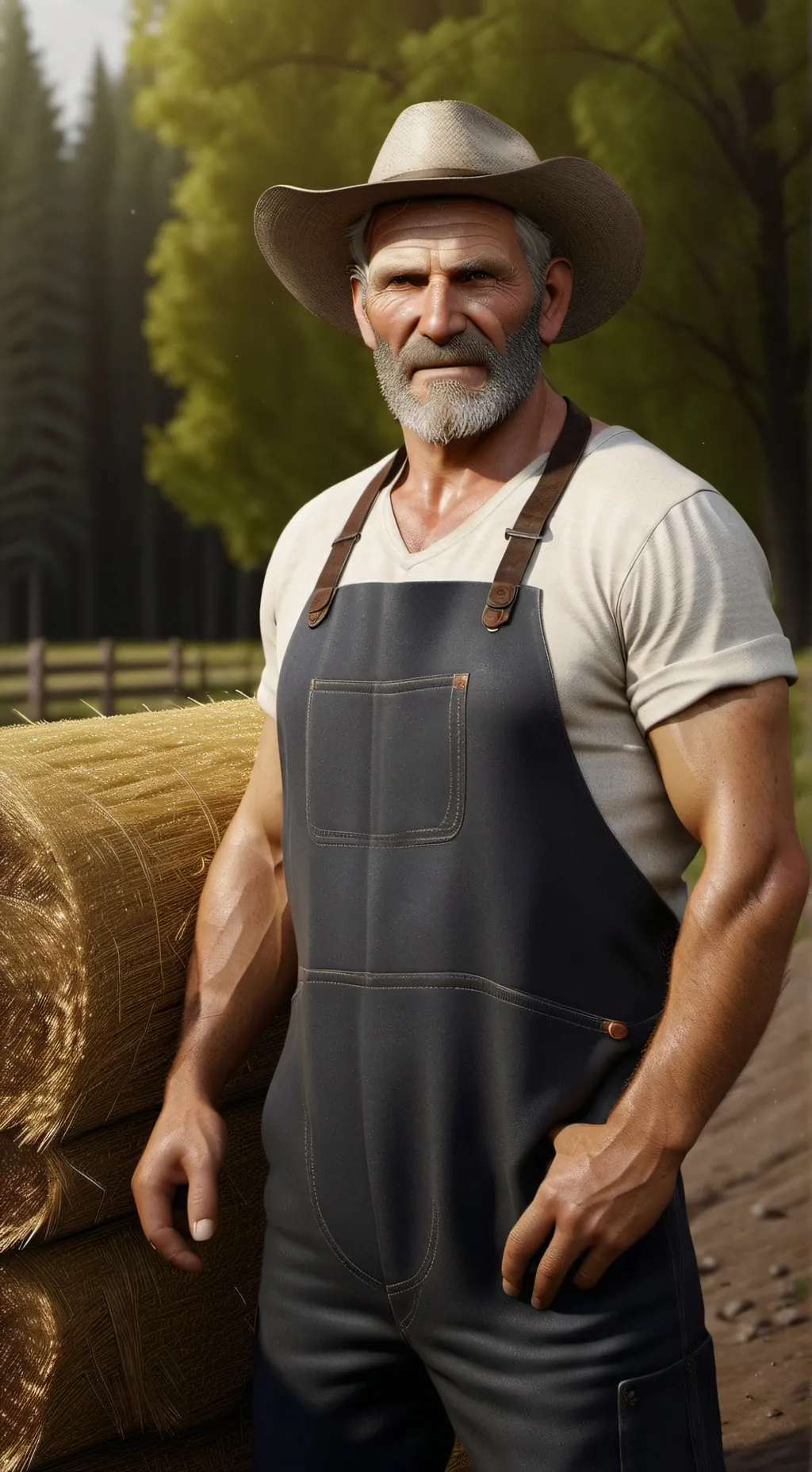 ai character: Centaur farm background
