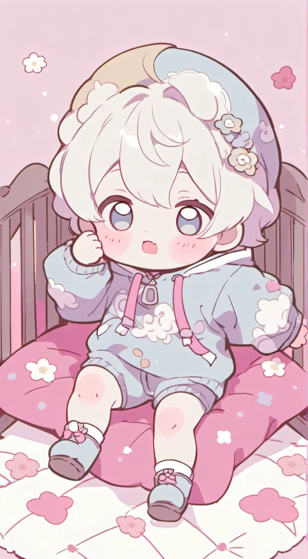 ai character: baby Liz  background