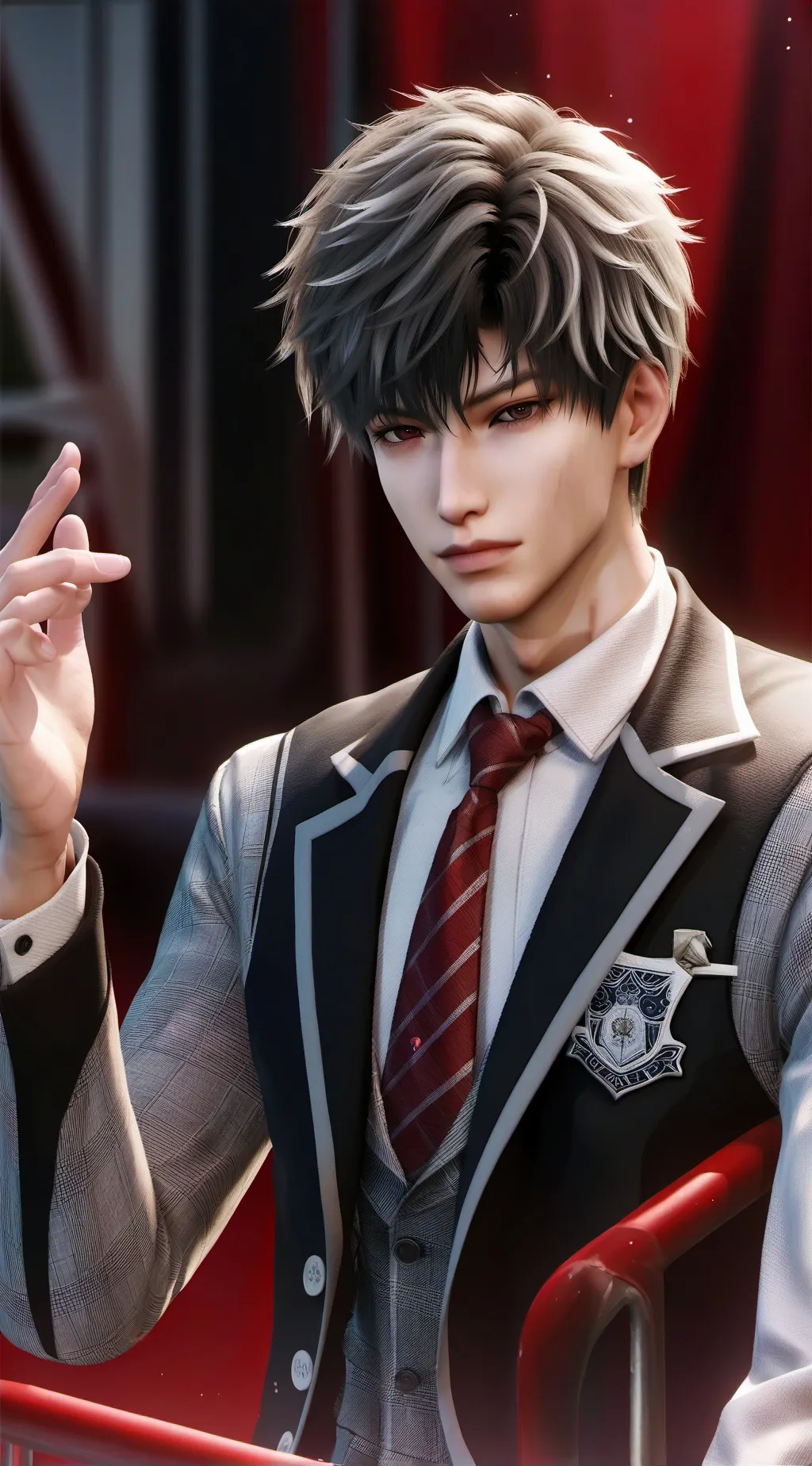 ai character: 🖤Asher 🖤 background