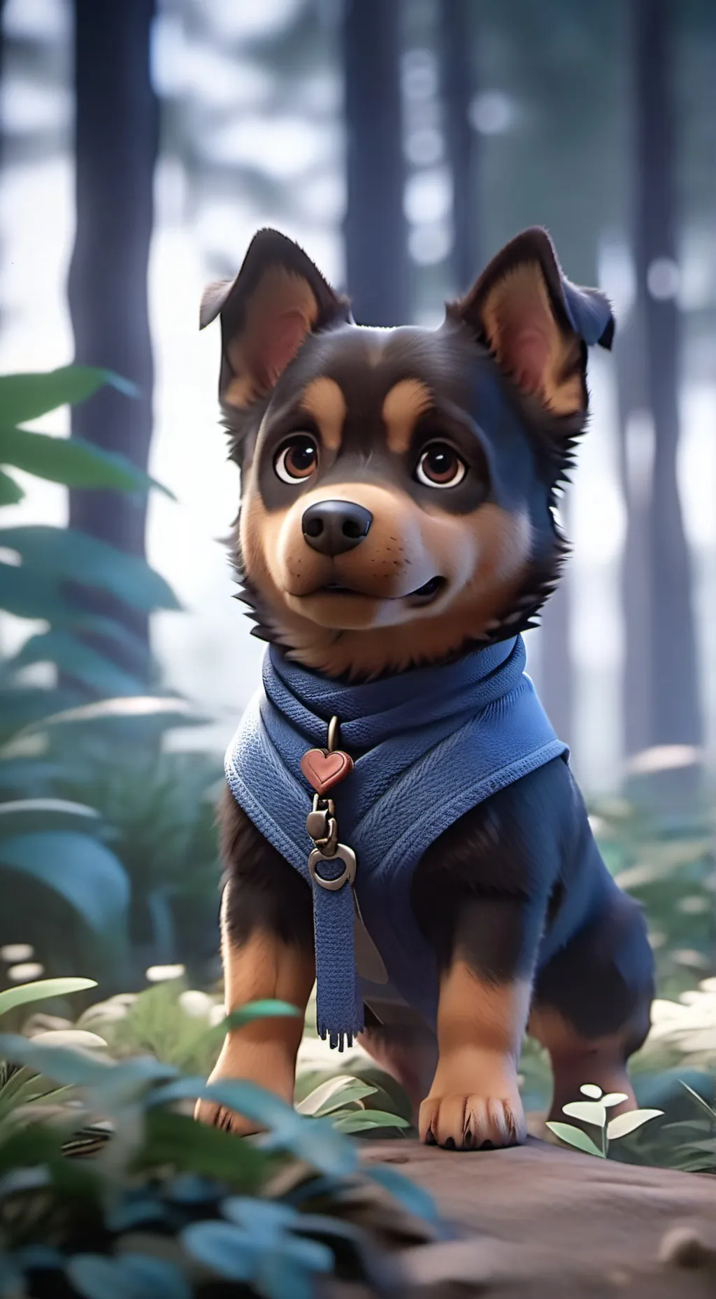 ai character: perrito 🐶 background