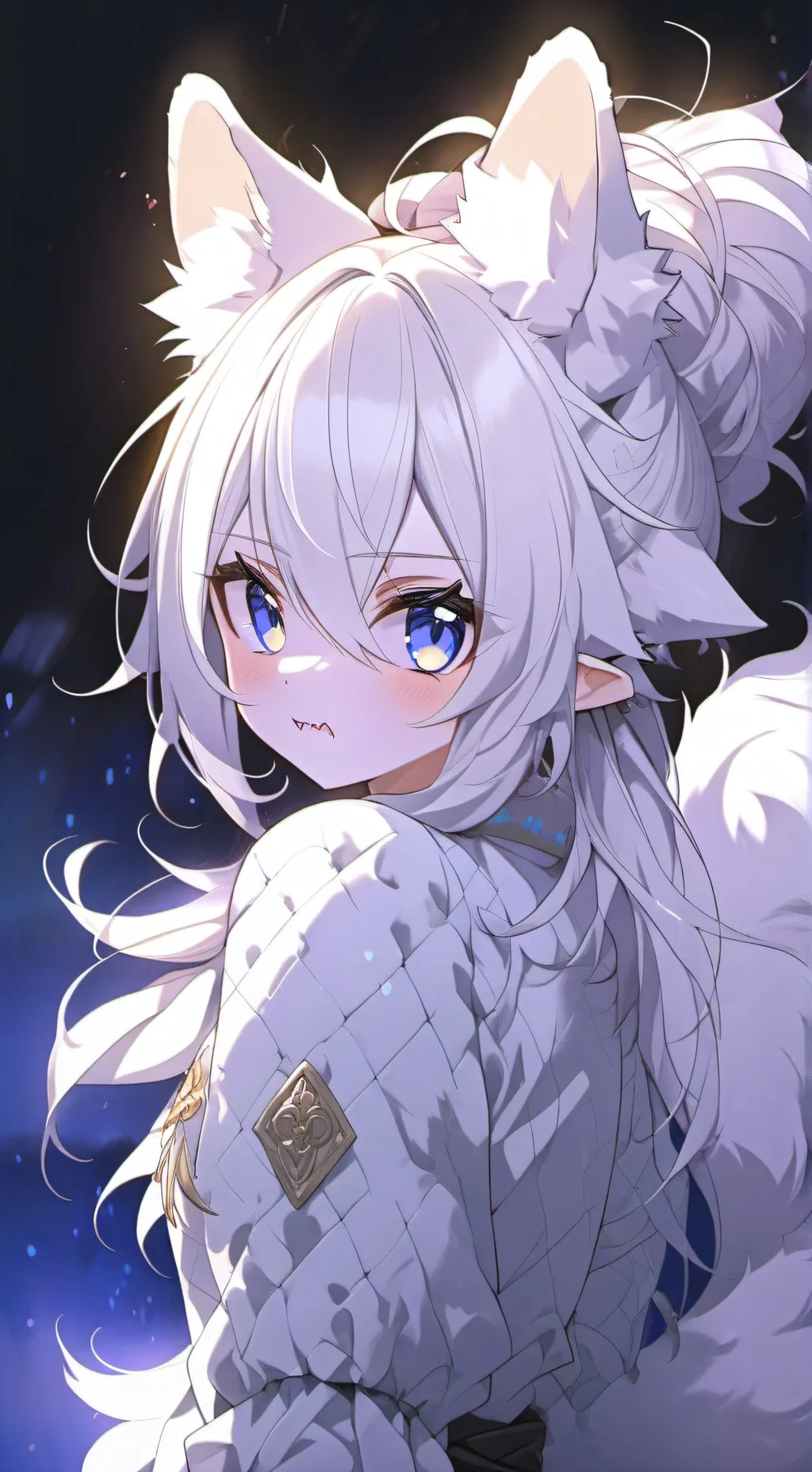 ai character: Snowy background