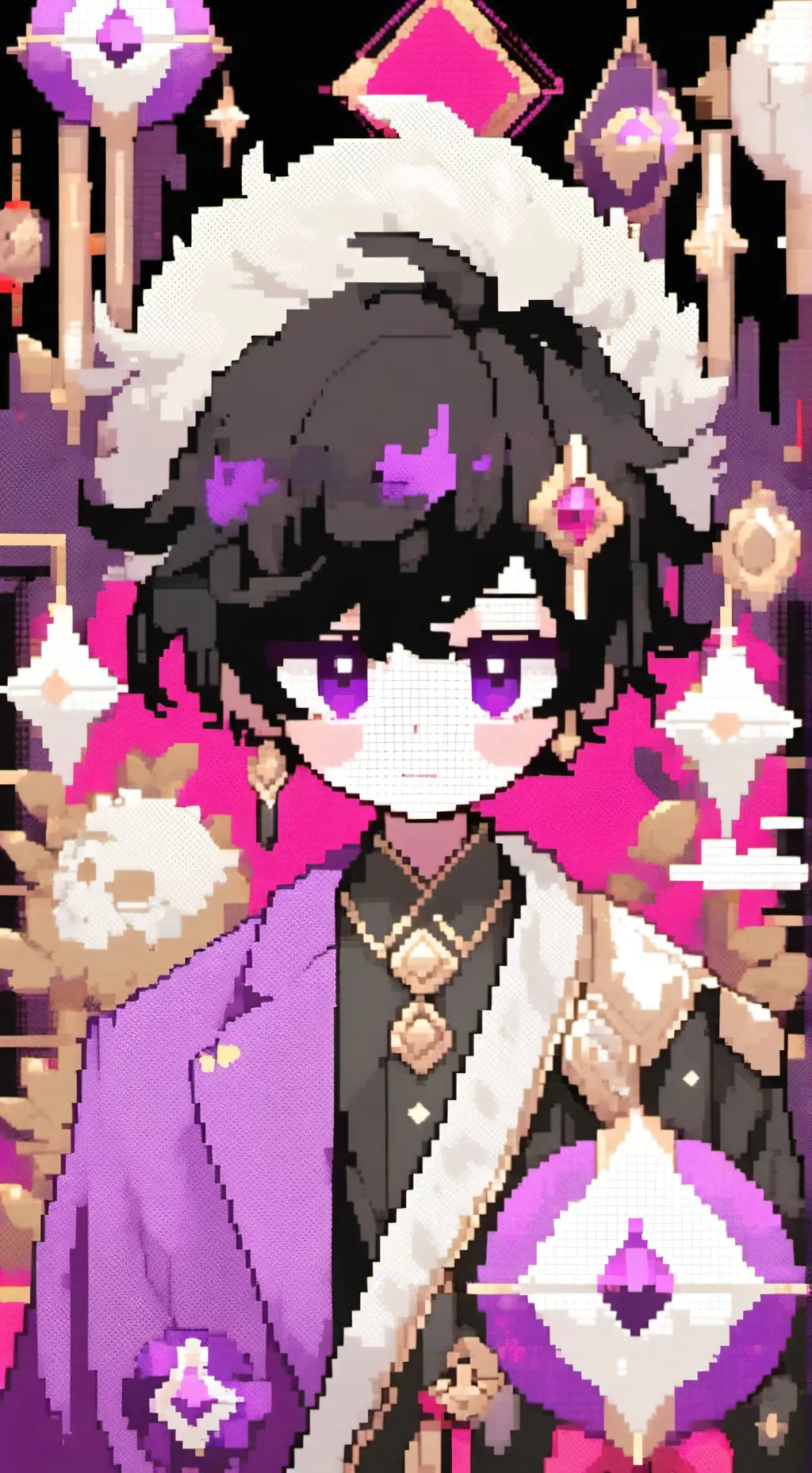 ai character: ShadowSapphire background